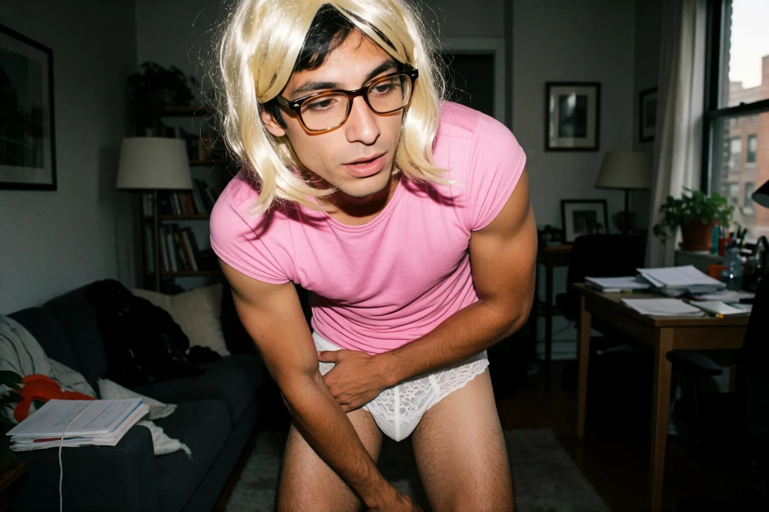 Scene 1 of the story: The Bet Bruno Lost That Study Afternoon