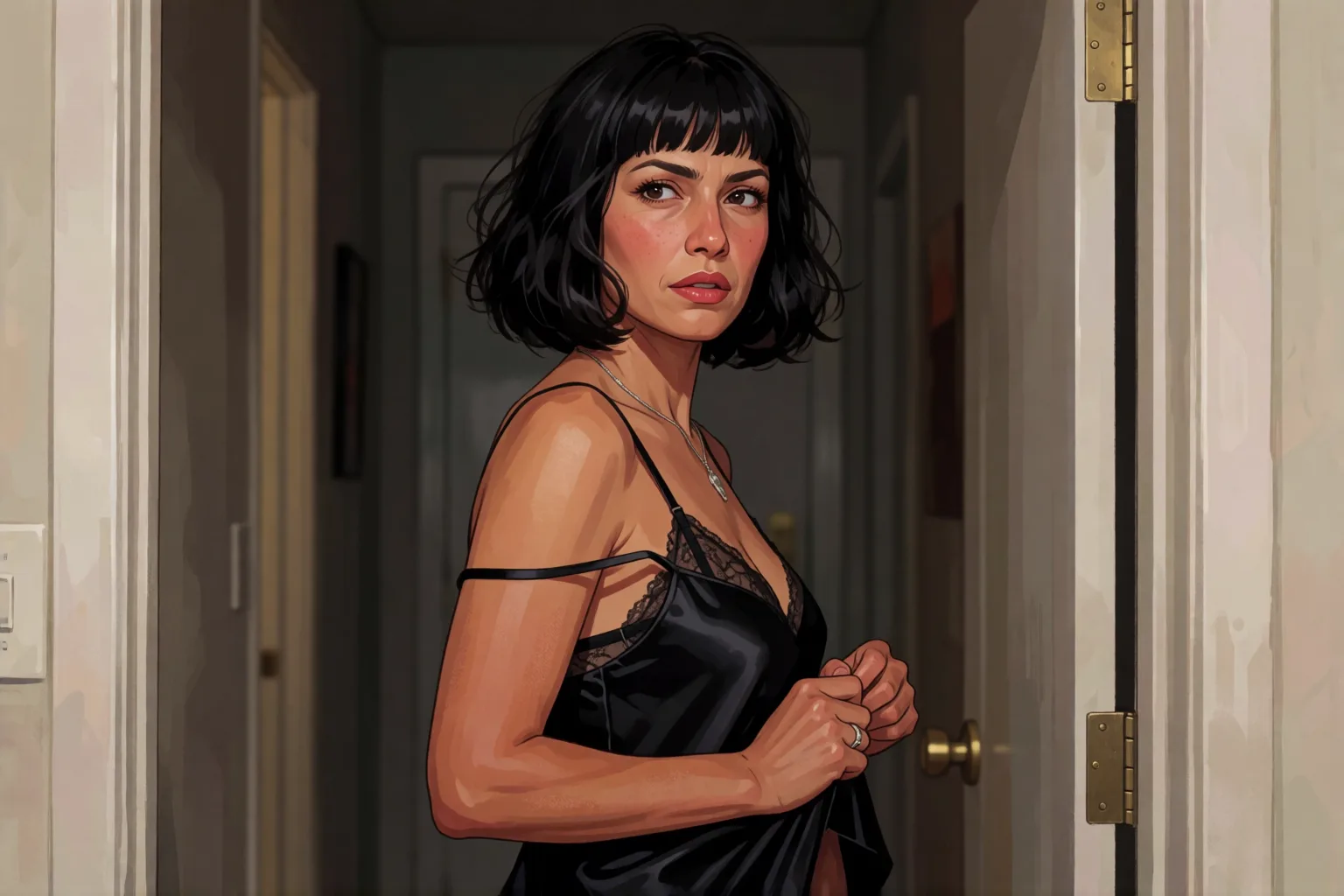 Erotic story illustration: The Bet the Old Man Upstairs Made Over My Wife