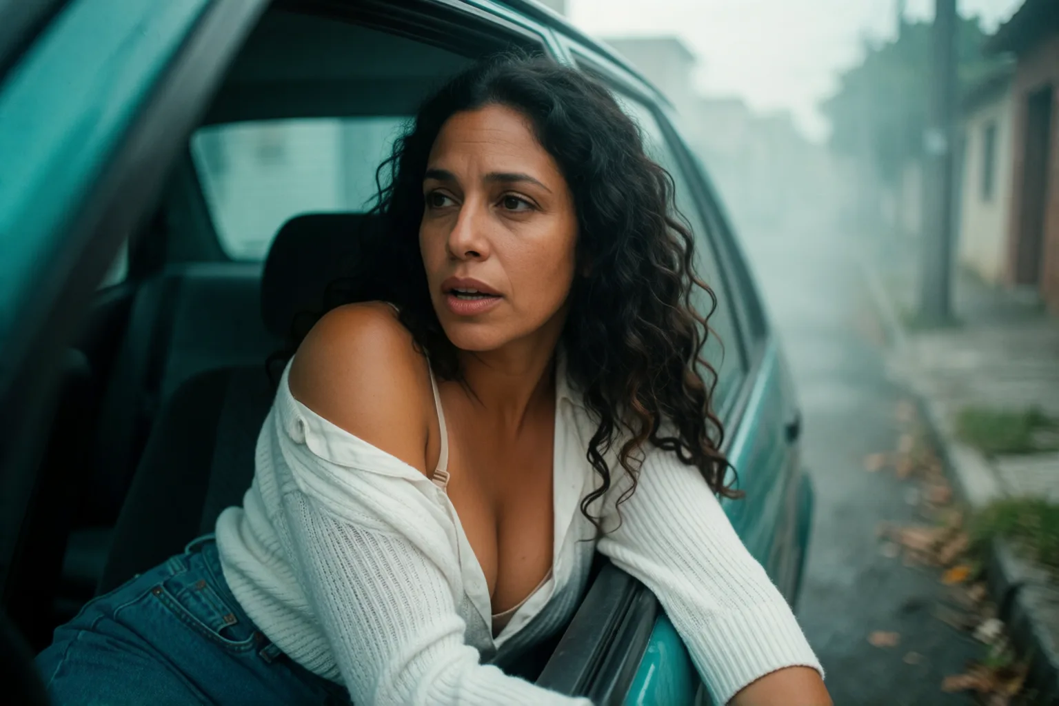 Escena 1 del relato: La brasileña que me llamaba amo en su coche