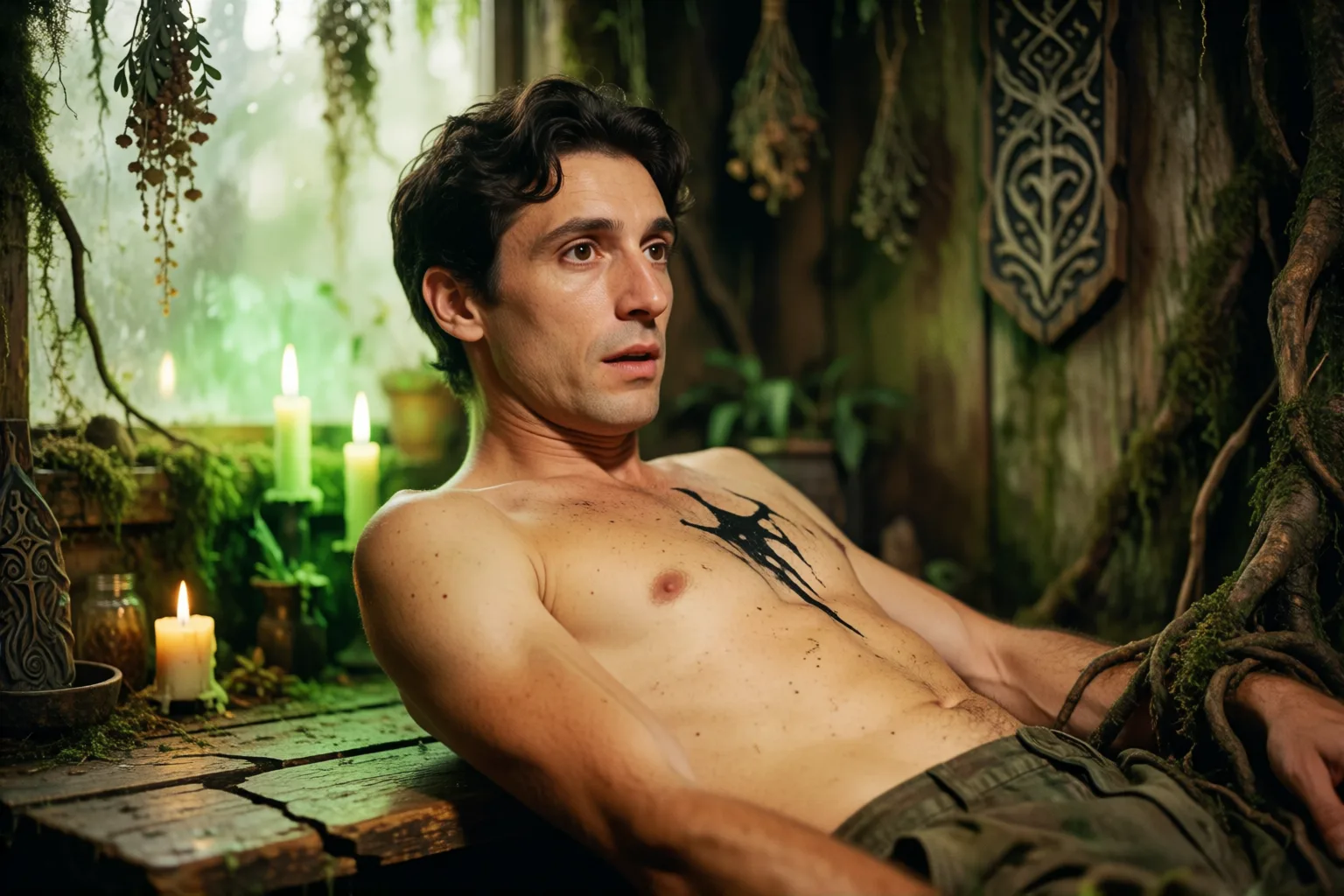 Scene 1 of the story: The Swamp Witch Marked Me That Night in the Forest