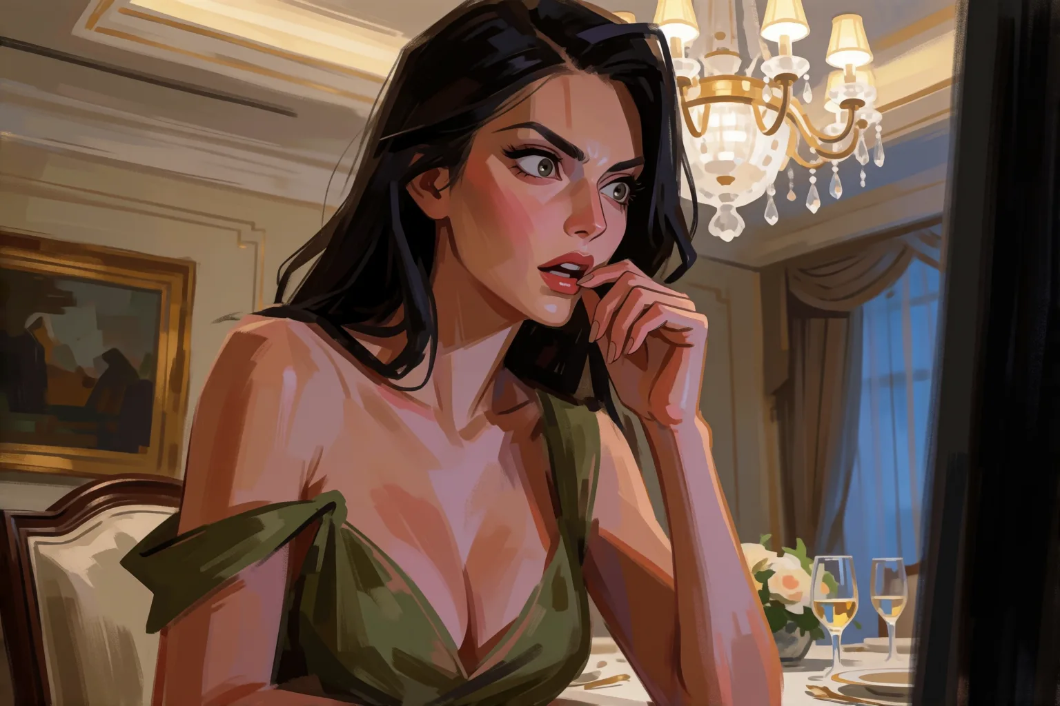 Escena 1 del relato: La cena en aquel chalé donde aprendí a mandar
