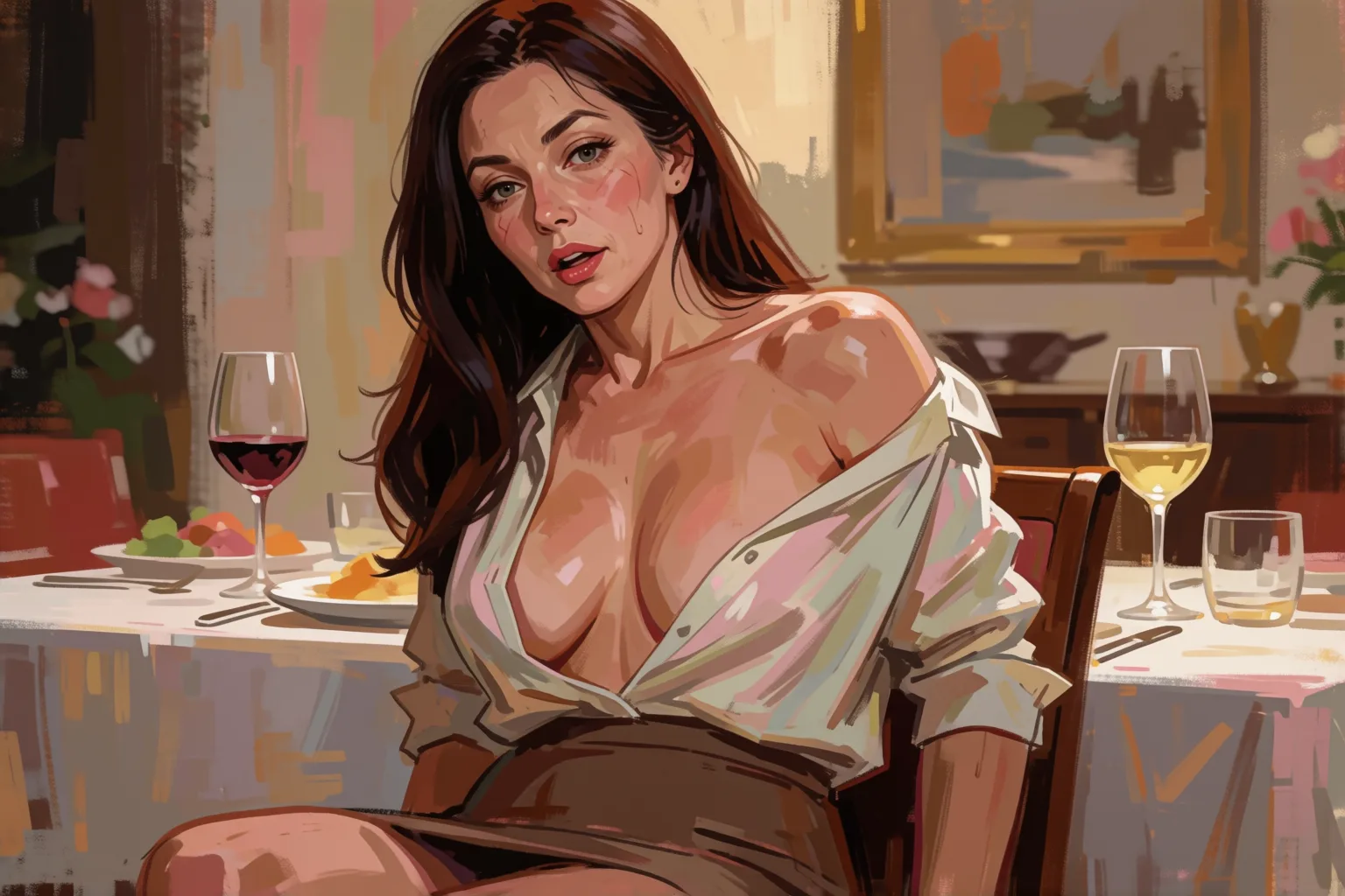 Escena 1 del relato: La cena que terminó en un intercambio entre parejas