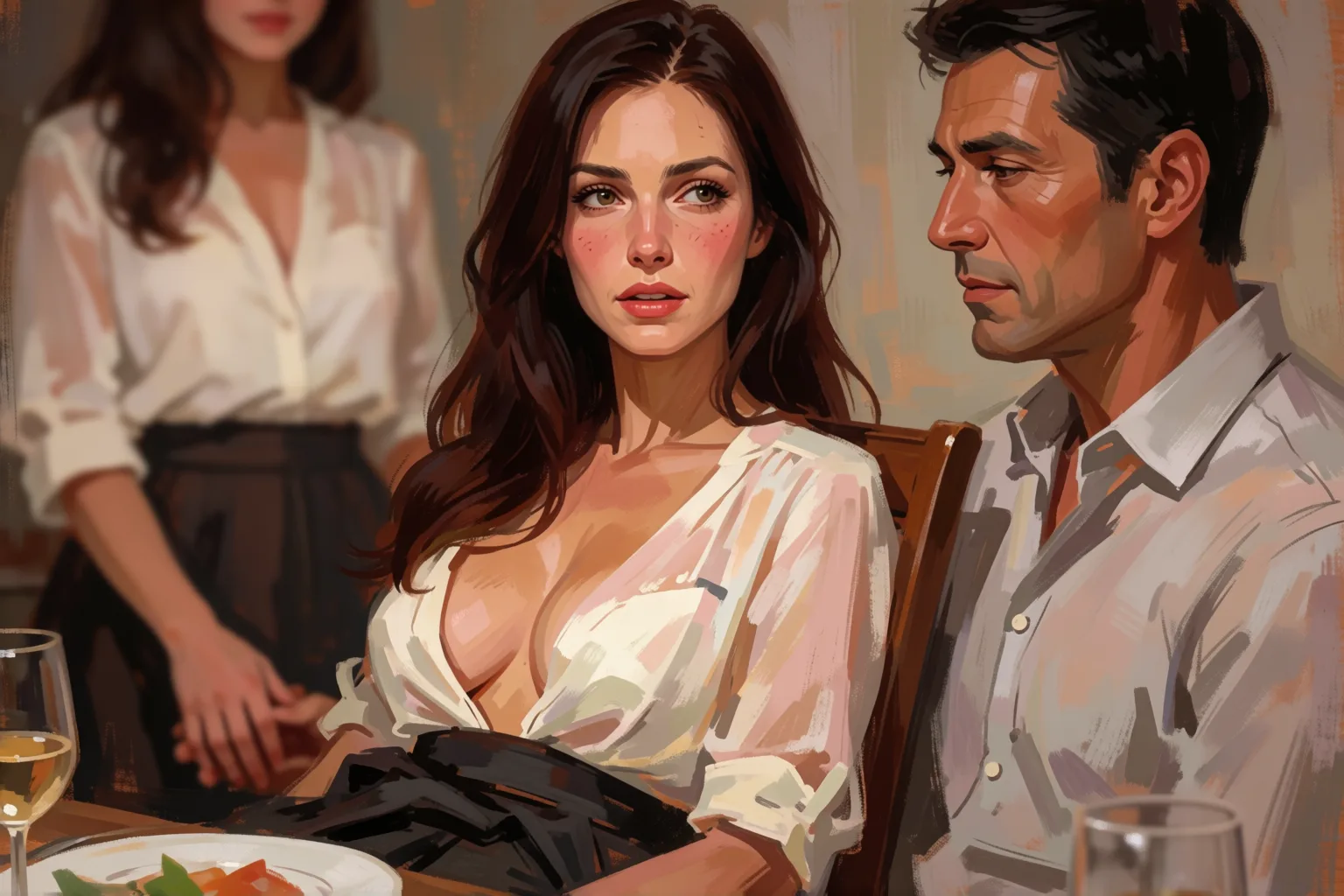Escena 2 del relato: La cena que terminó en un intercambio entre parejas