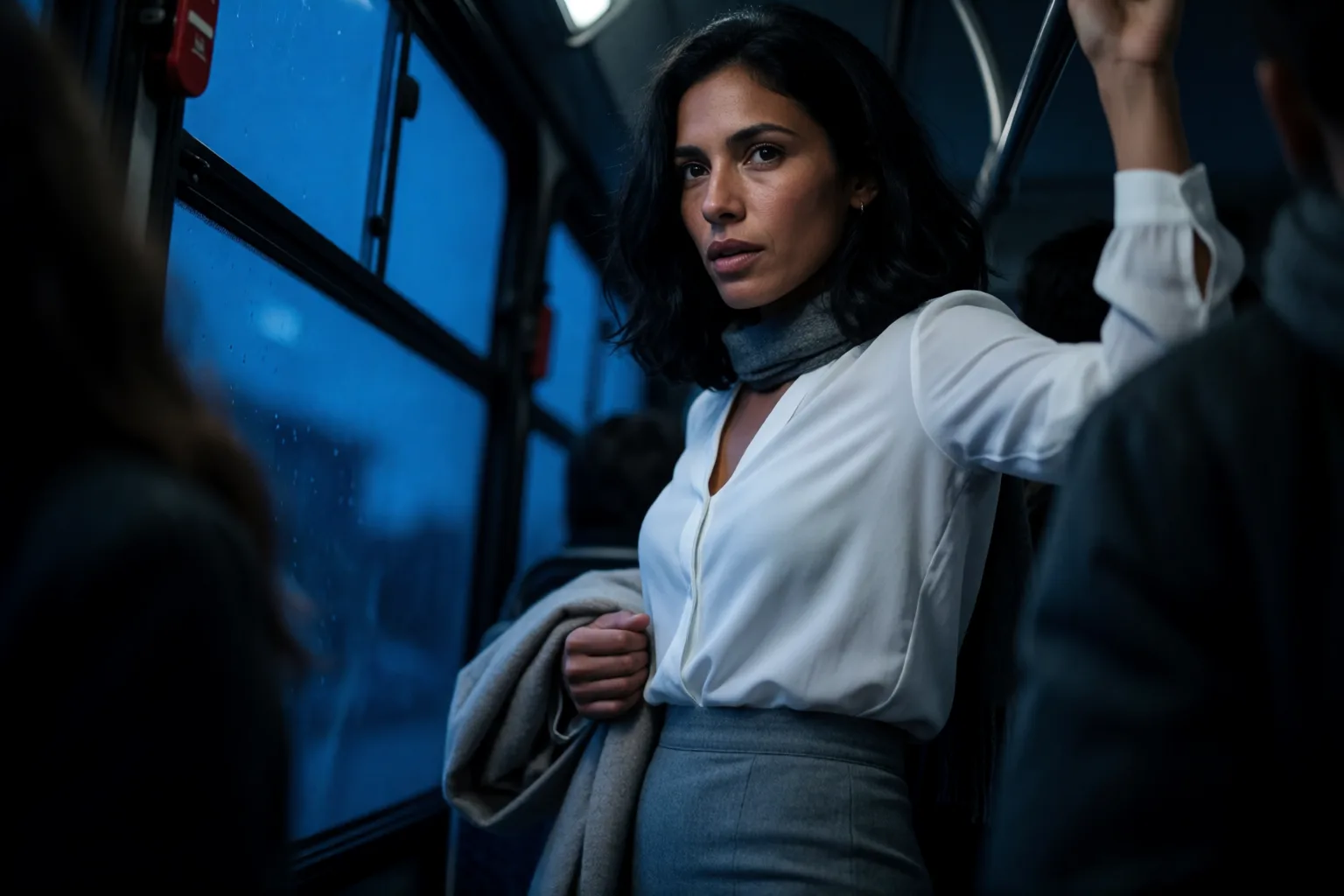 Escena 1 del relato: La desconocida del autobús que jamás olvidé