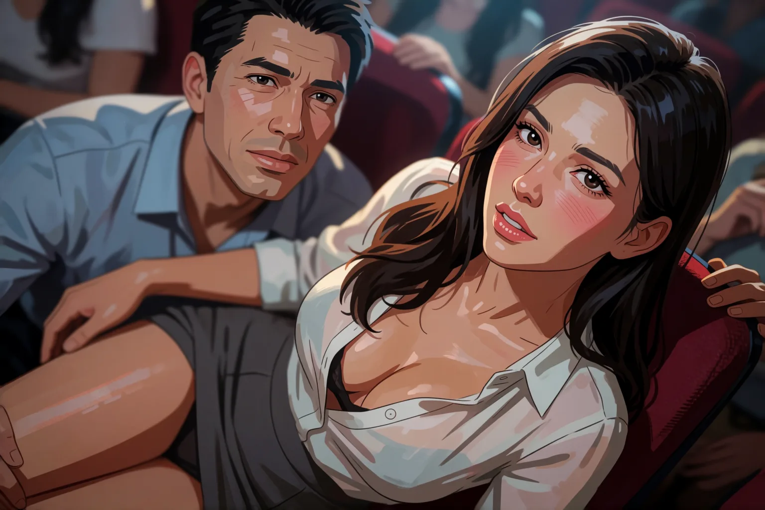 Scene 2 of the story: The Stranger at the Cinema Wouldn’t Stop Looking at Me
