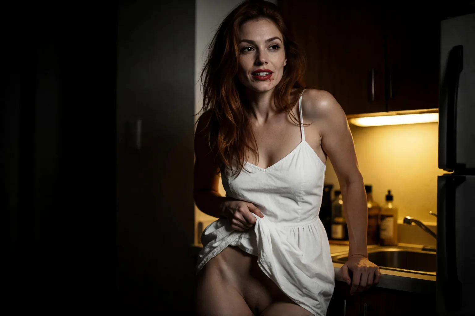 Erotic story illustration: The stranger in the group invited me to her house that night