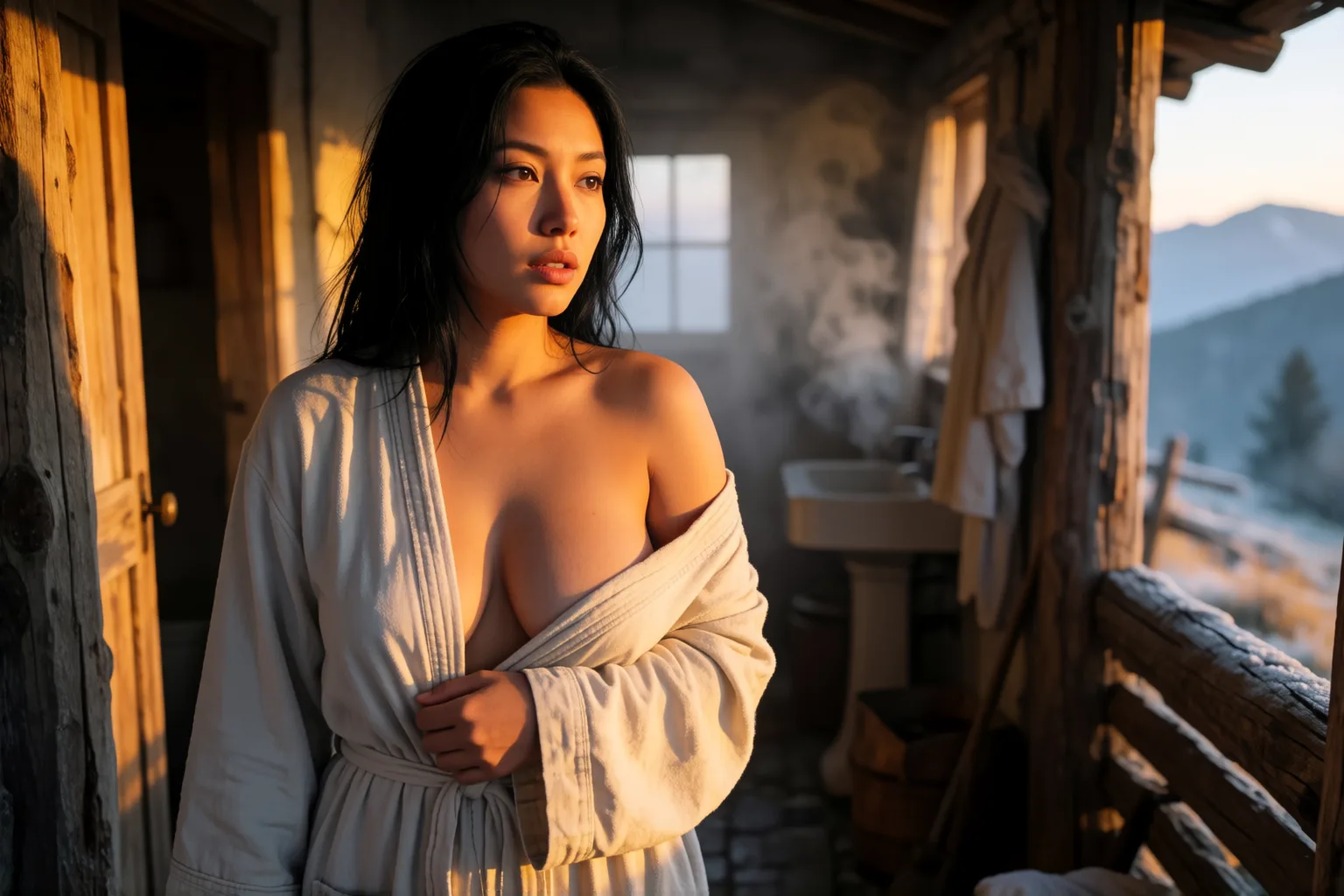 Erotic story illustration: I Desired Her in Silence Until That Morning in the Coffee Grove