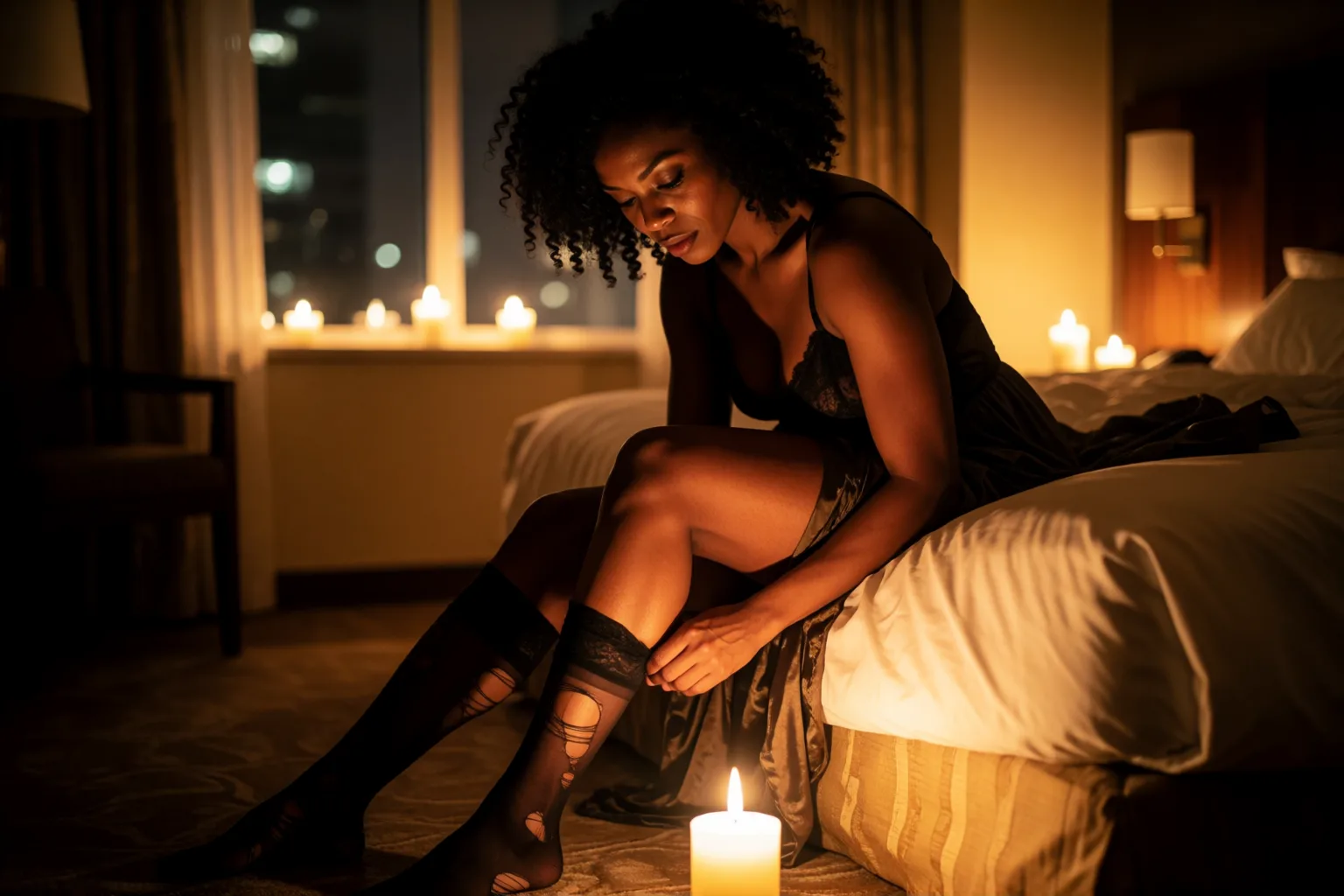 Scene 1 of the story: The Barefoot Businesswoman Who Learned to Obey