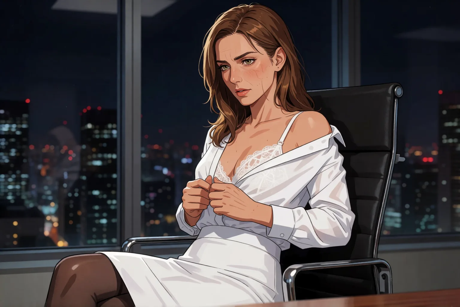 Erotic story illustration: The Interview in Which I Learned to Obey