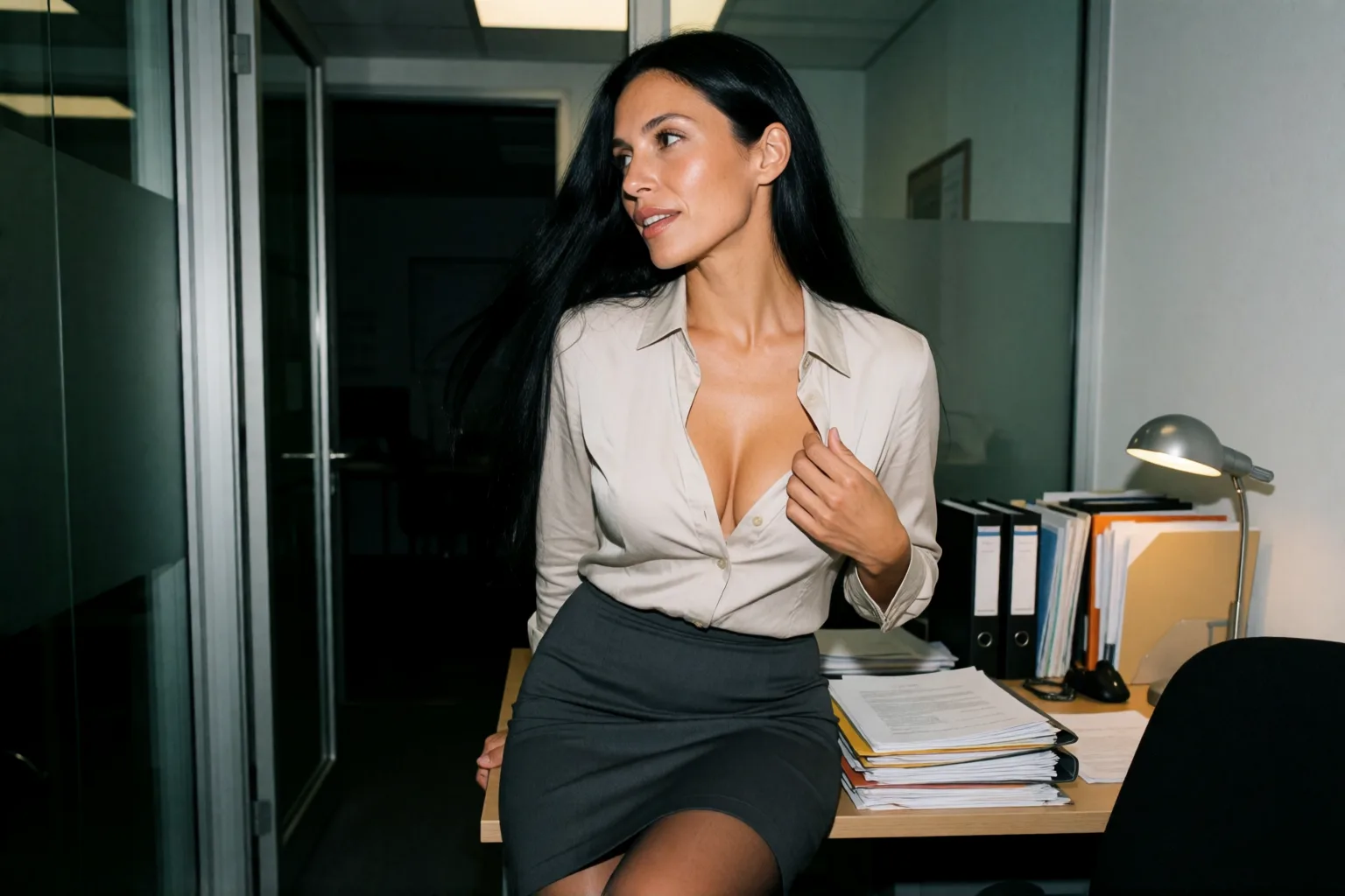 Escena 1 del relato: La invitación de mi jefe que no debí aceptar