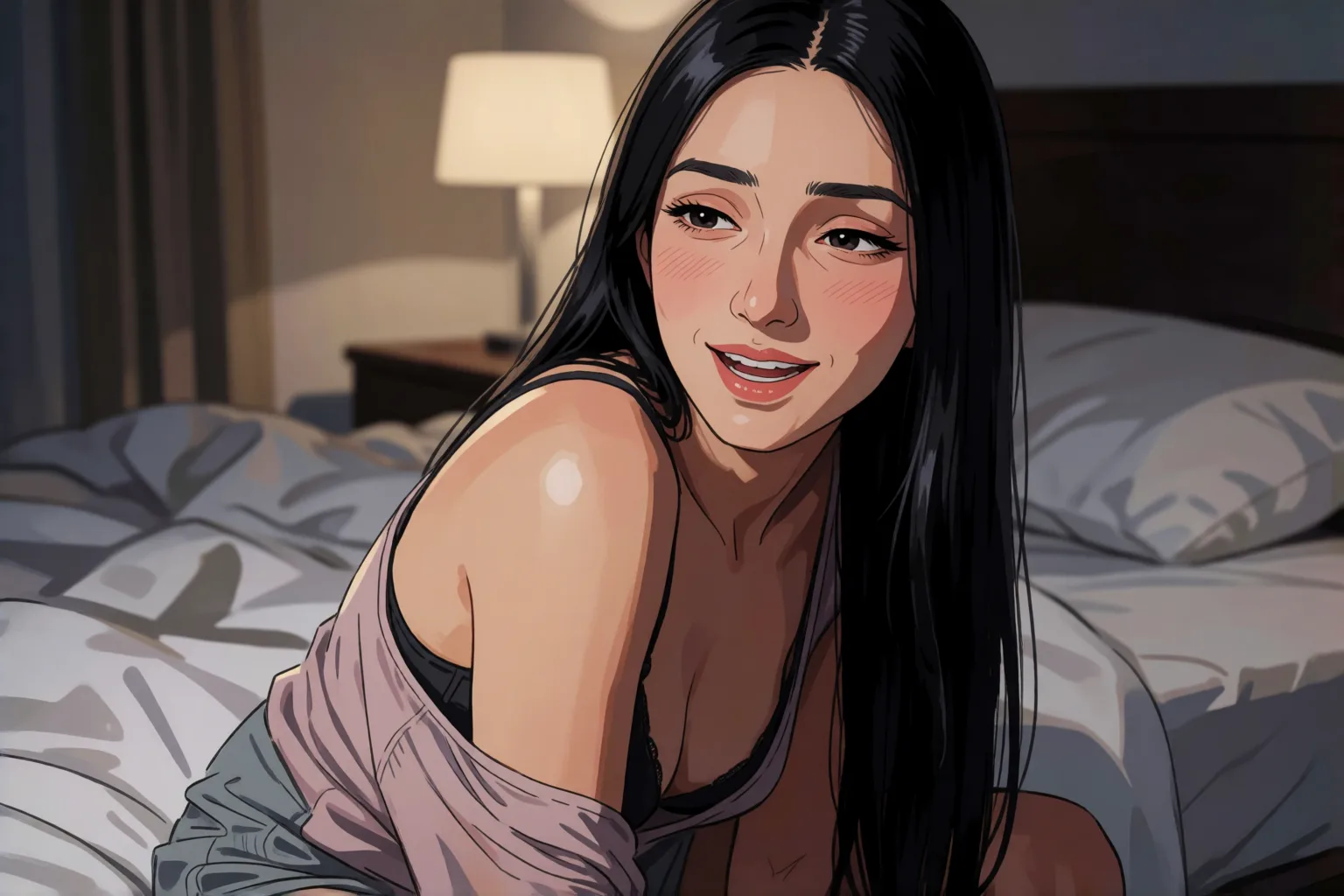 Ilustración del relato erótico: La italiana de la oficina lloró en mi sillón esa noche