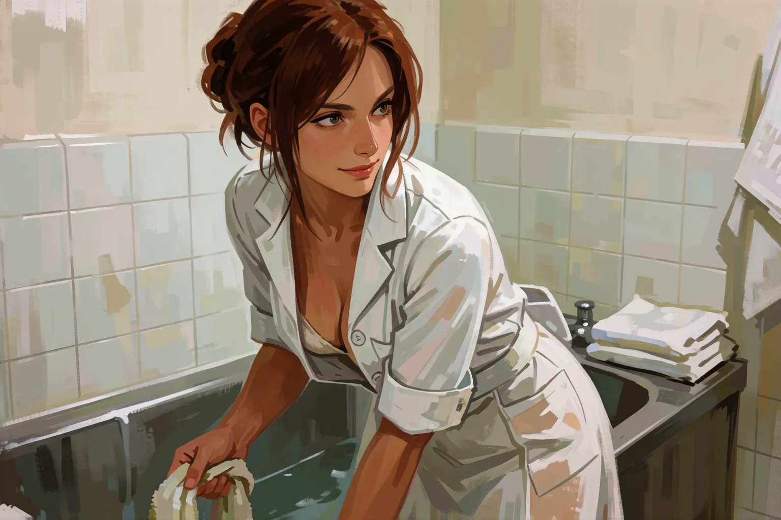 Erotic story illustration: The Lesson the Perverts in the Ward Learned