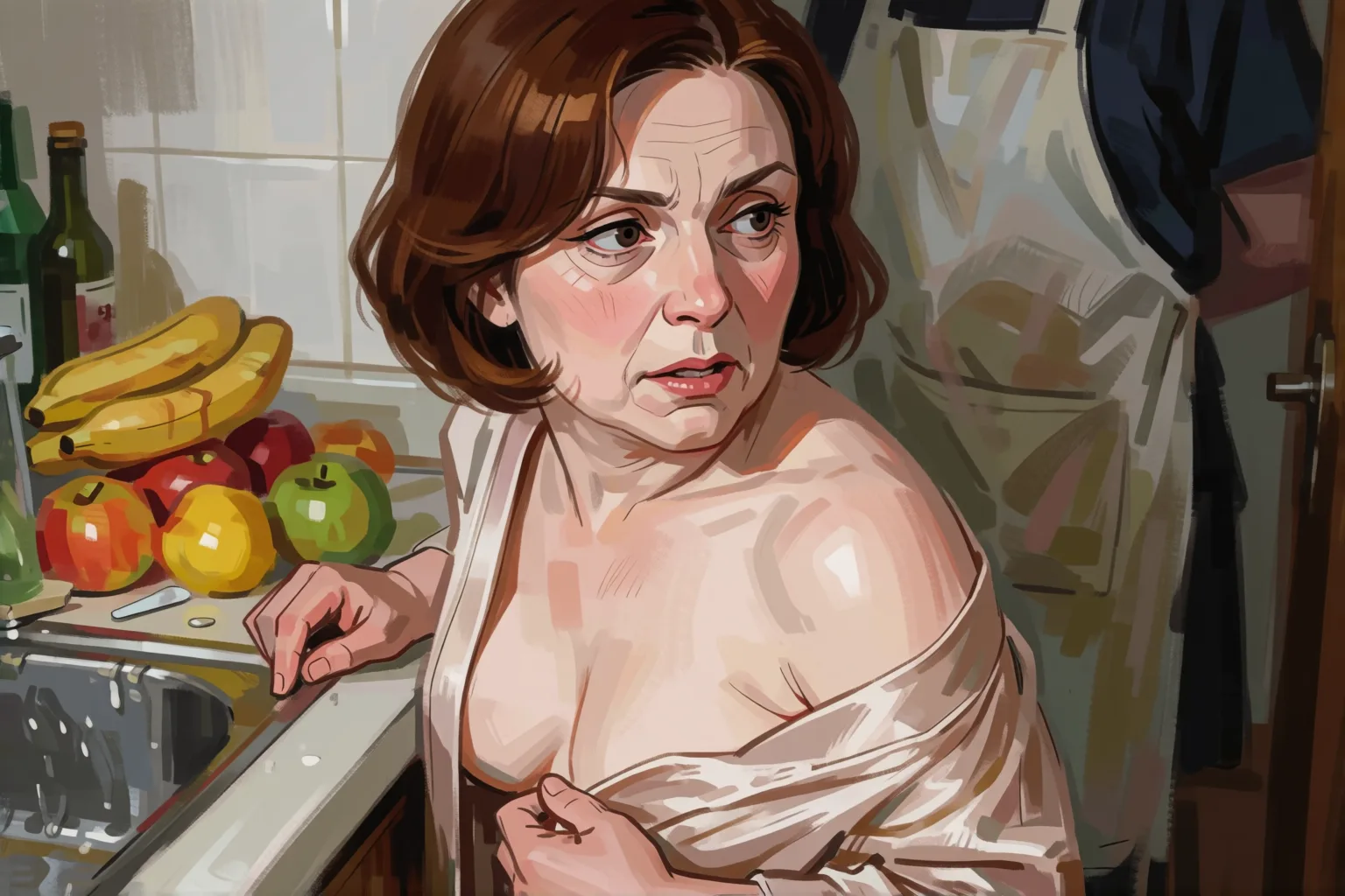 Erotic story illustration: My Best Friend’s Mother Was Waiting for Me Alone