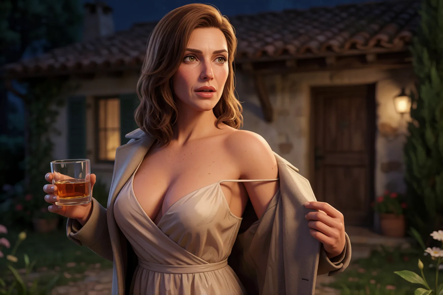Erotic story illustration: My Boyfriend’s Mother Took Me to Her Hideout