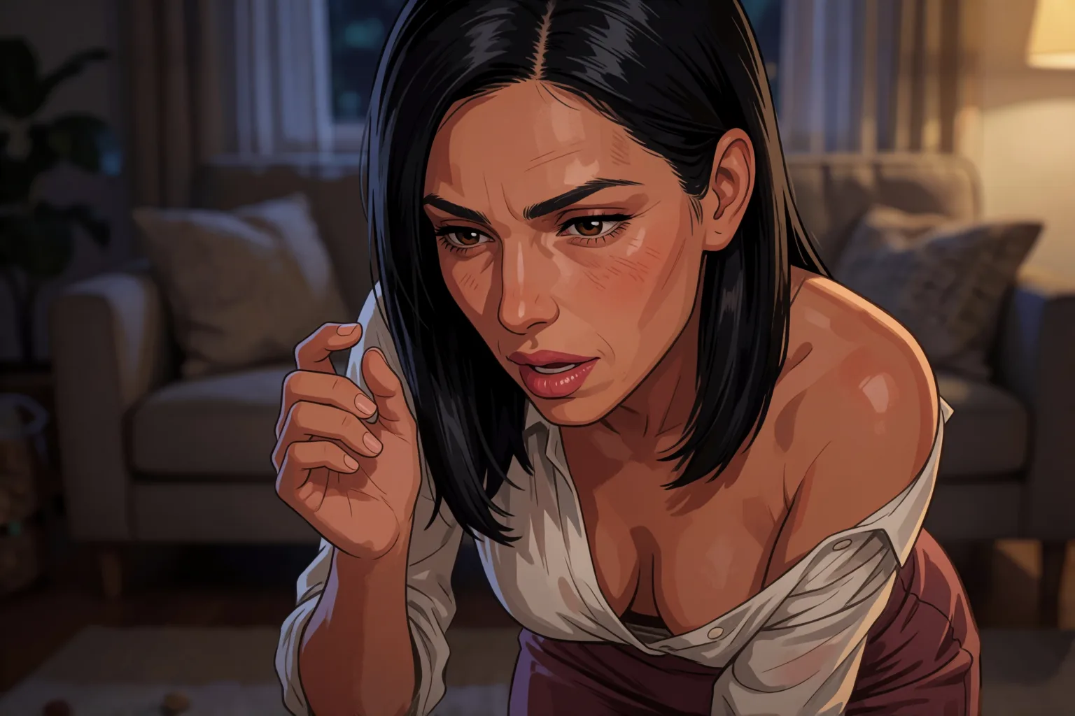 Ilustração do conto erótico: A melhor amiga da filha era sua obsessão