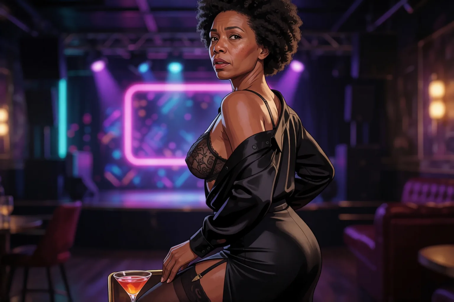 Erotic story illustration: The Woman at the Club Who Made Me Doubt Everything