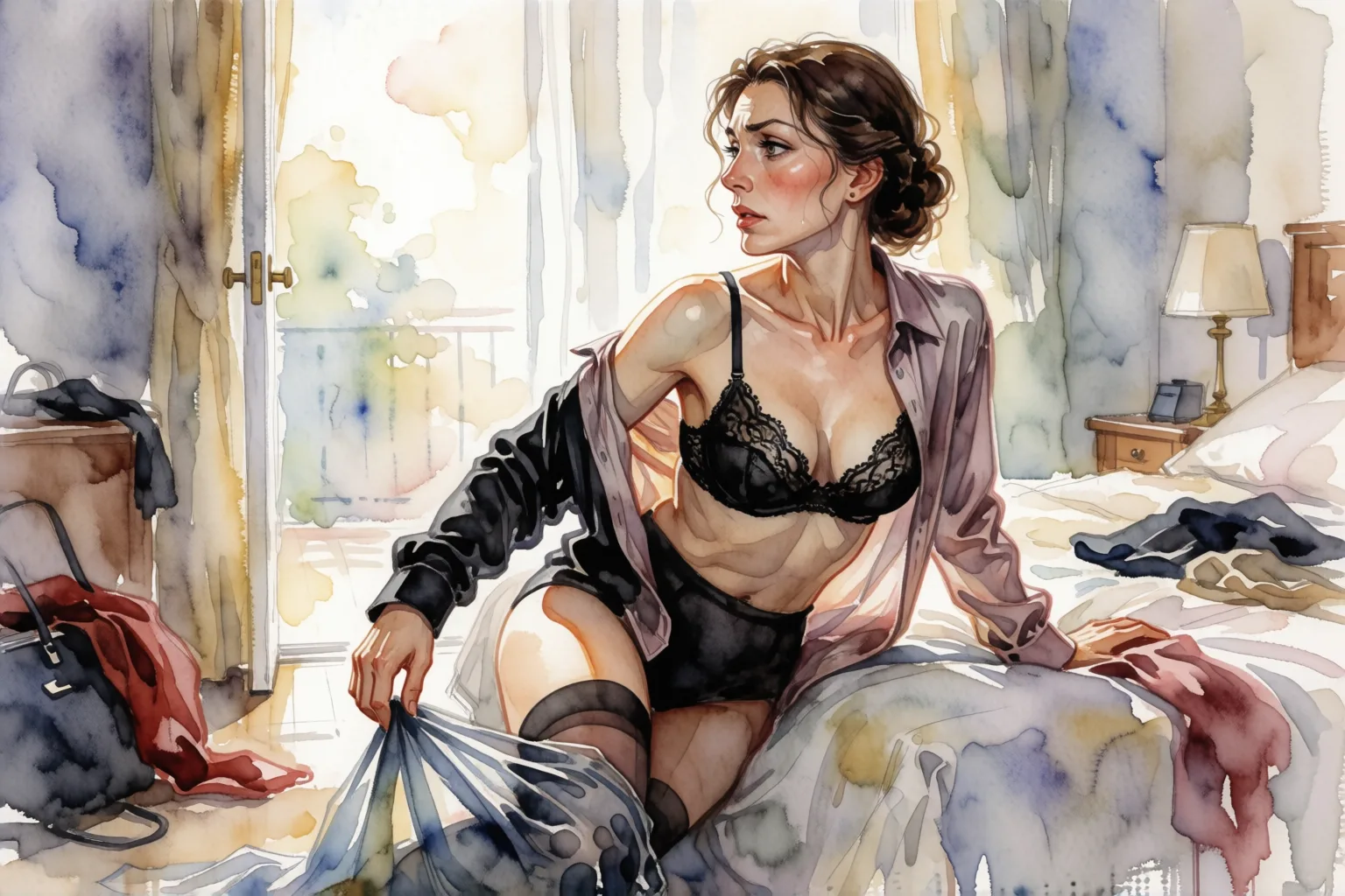 Illustrazione del racconto erotico: La notte in cui il mio ragazzo scoprì il mio tradimento