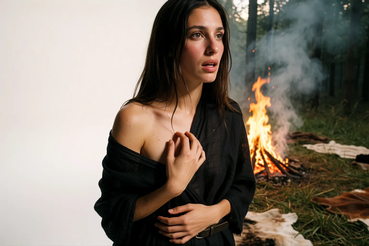 Erotic story illustration: The Night Saira Burned Among the Witches