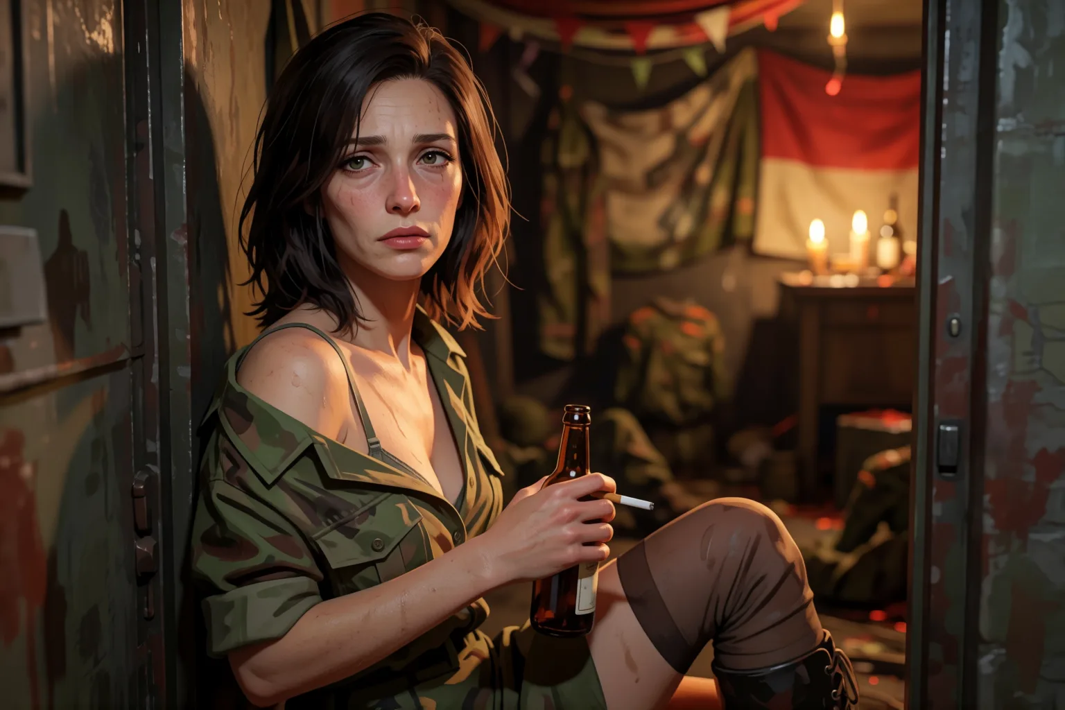 Erotic story illustration: The Night the Entire Bunker Ended Up in an Orgy
