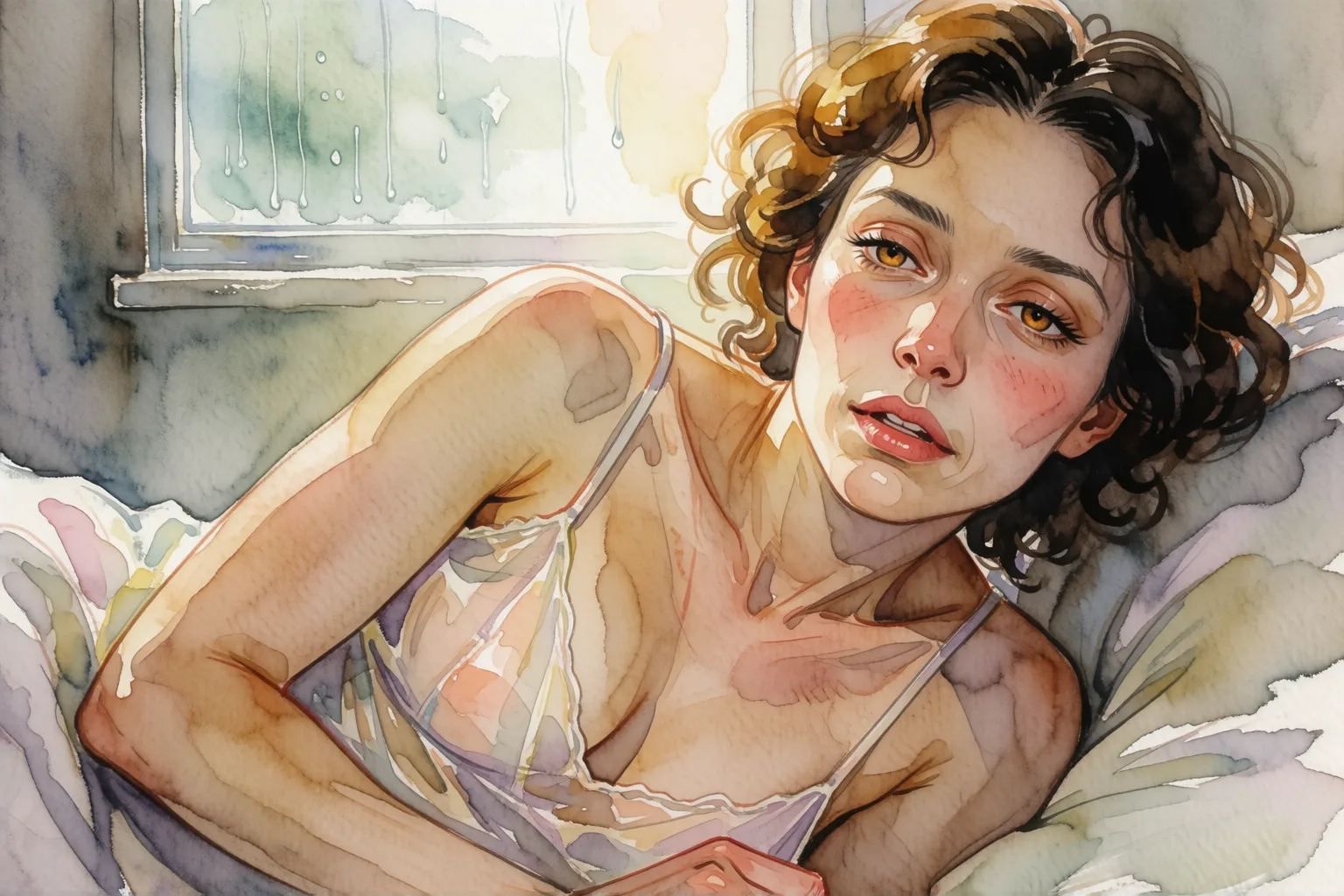 Illustration zur erotischen Geschichte: Die Nacht, in der Mariana sich ihr erstes Mal vorstellte
