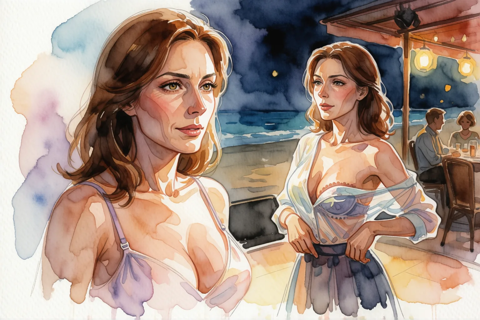 Escena 1 del relato: La noche que me desnudé en el karaoke de la playa