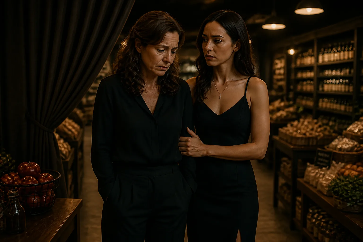 Erotic story illustration: The Night They Sold Me in the Village Storehouse