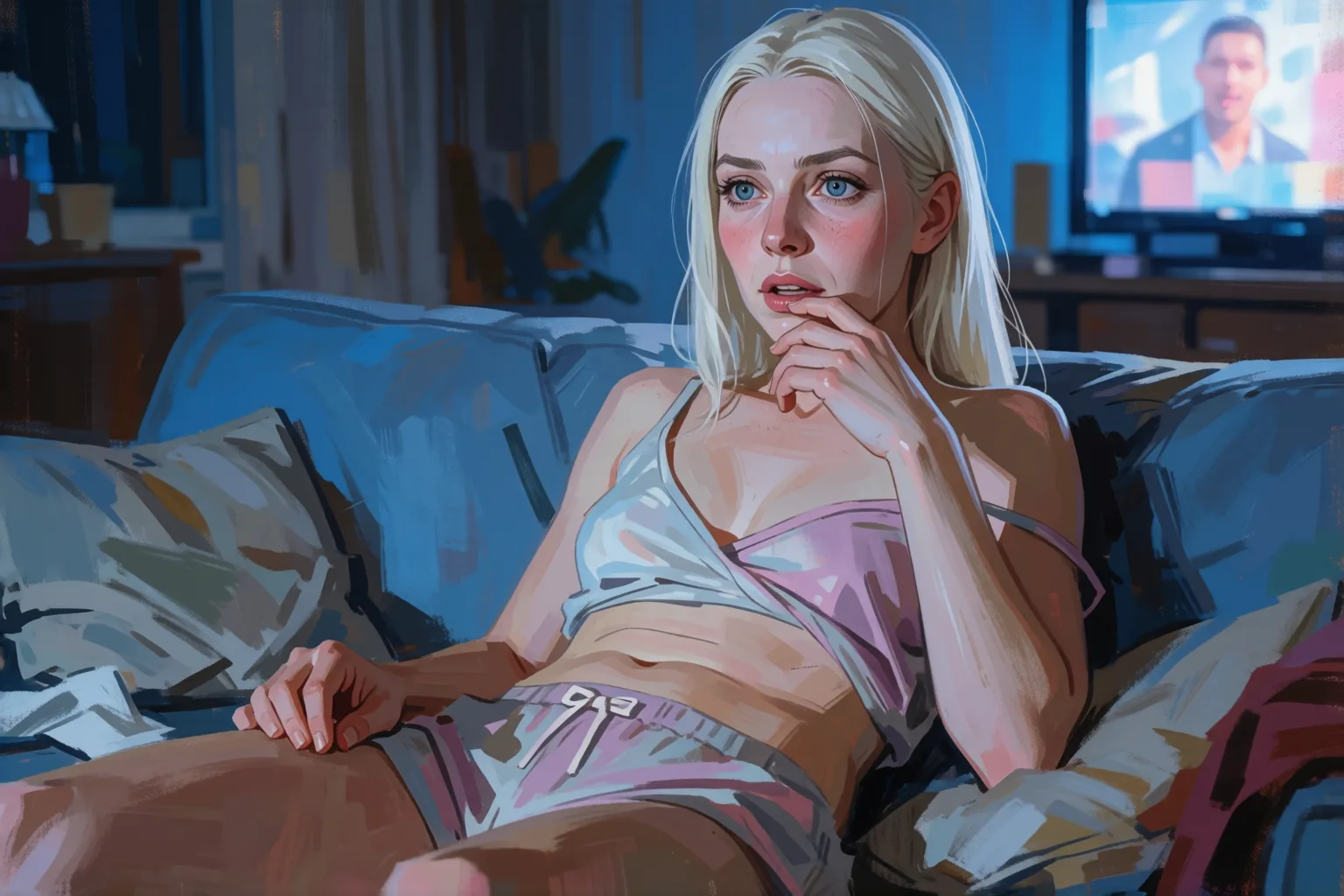 Erotic story illustration: The Night My Flatmate Put Me in My Place