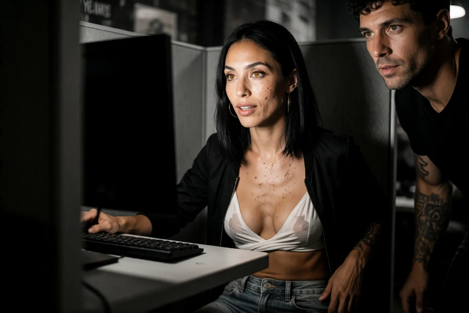 Escena 2 del relato: La oferta del encargado cuando volví al ciber