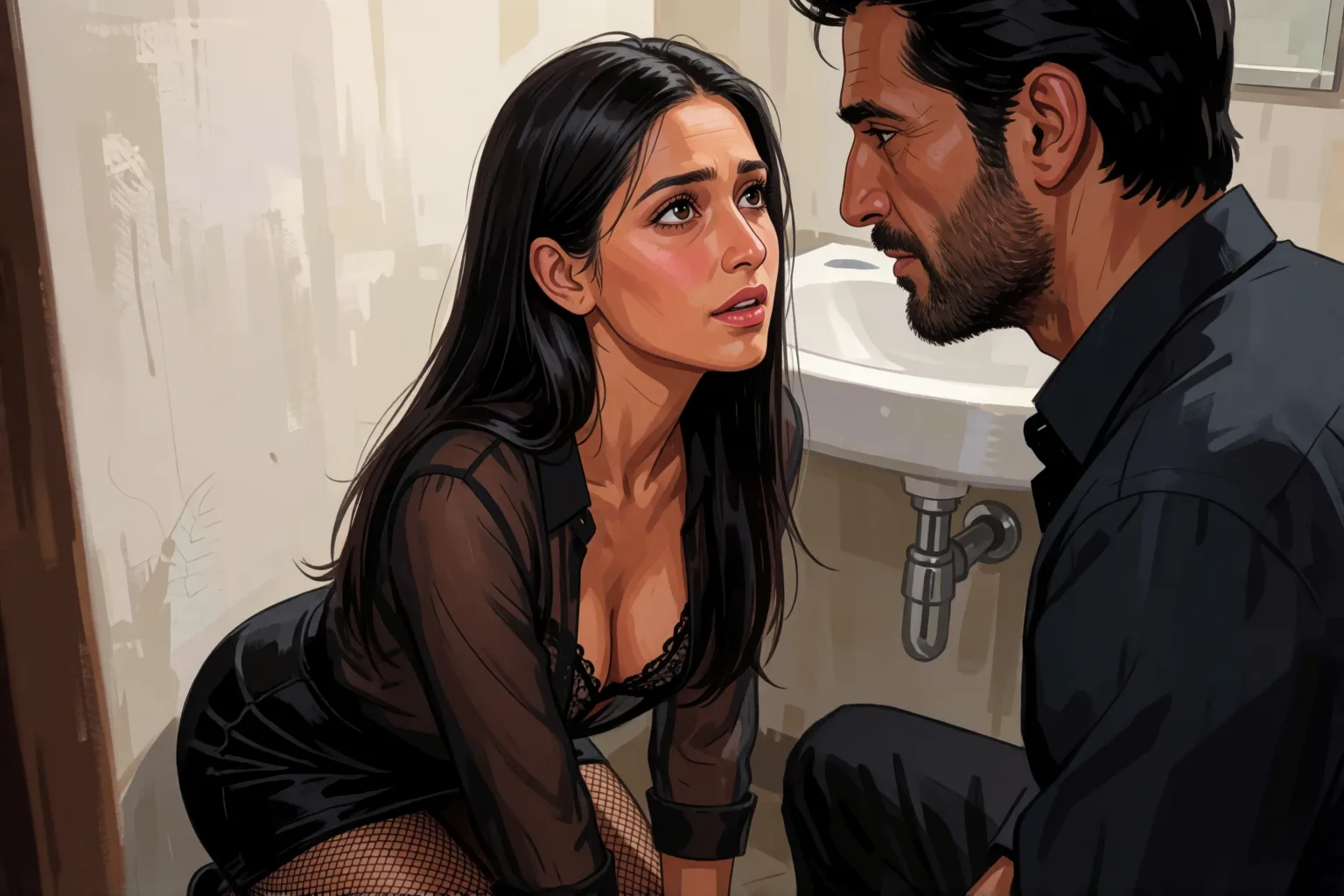 Scene 2 of the story: The Order She Followed in the Cafeteria Bathroom