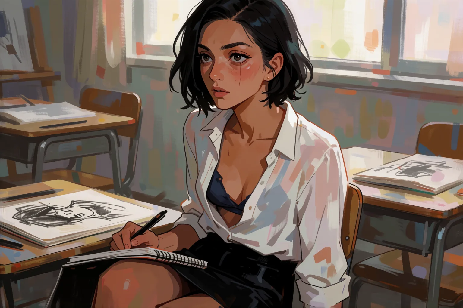 Ilustración del relato erótico: La tarde que mi amiga dejó de ser solo mi amiga