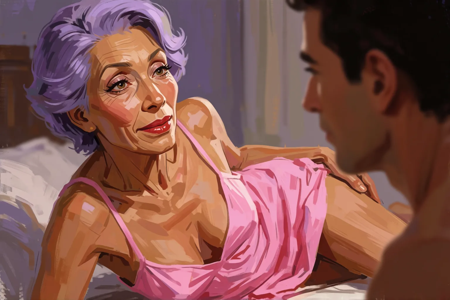 Escena 2 del relato: La vecina de setenta años que me invitó a subir