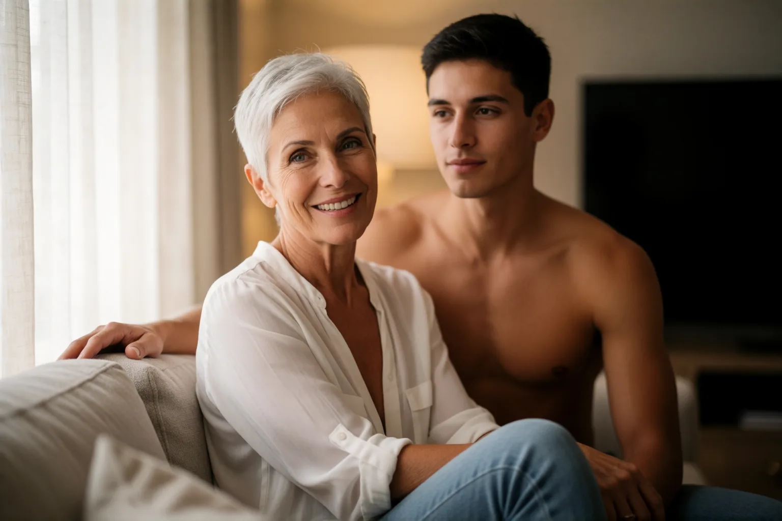 Escena 2 del relato: La vecina madura que mi abuela me mandó ayudar