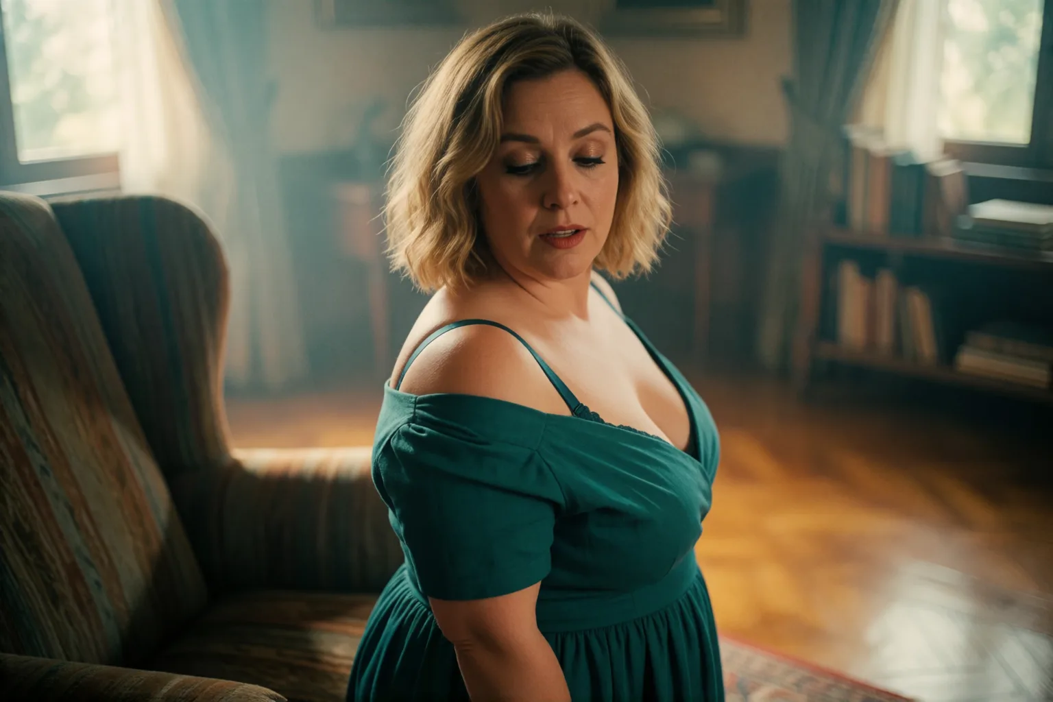 Escena 1 del relato: La vecina que aprendió a no esconderse