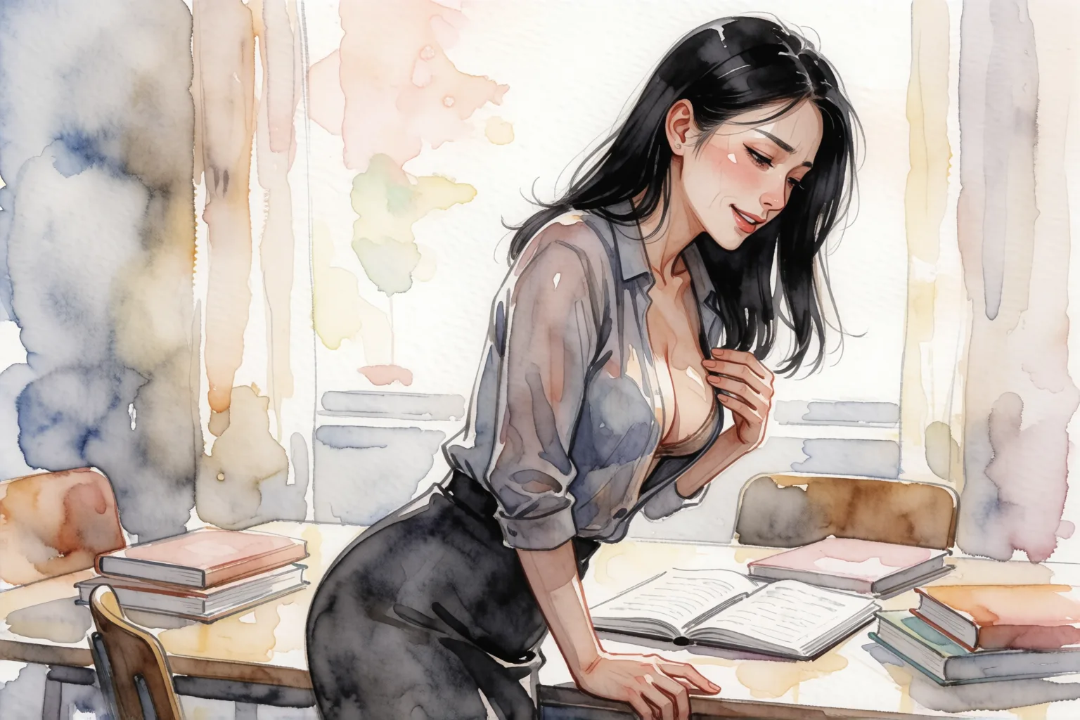 Escena 1 del relato: Las clases particulares de mi profesor lo cambiaron todo