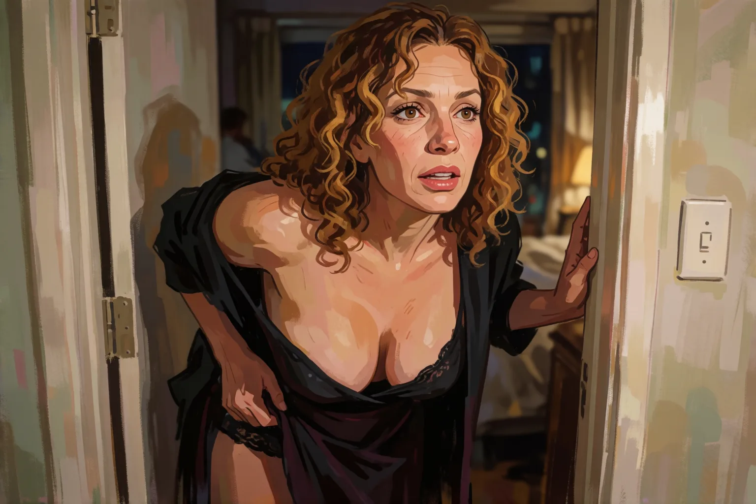 Ilustração do conto erótico: As companheiras da minha mulher subiram para casa naquela noite