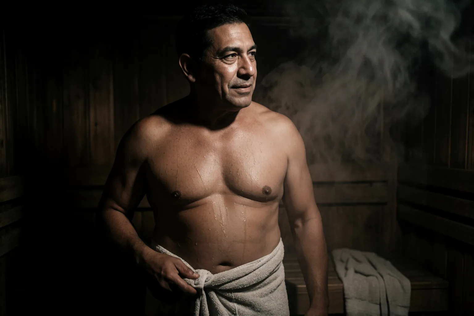 Erotic story illustration: What Began in the Sauna Ended Up as Something Else