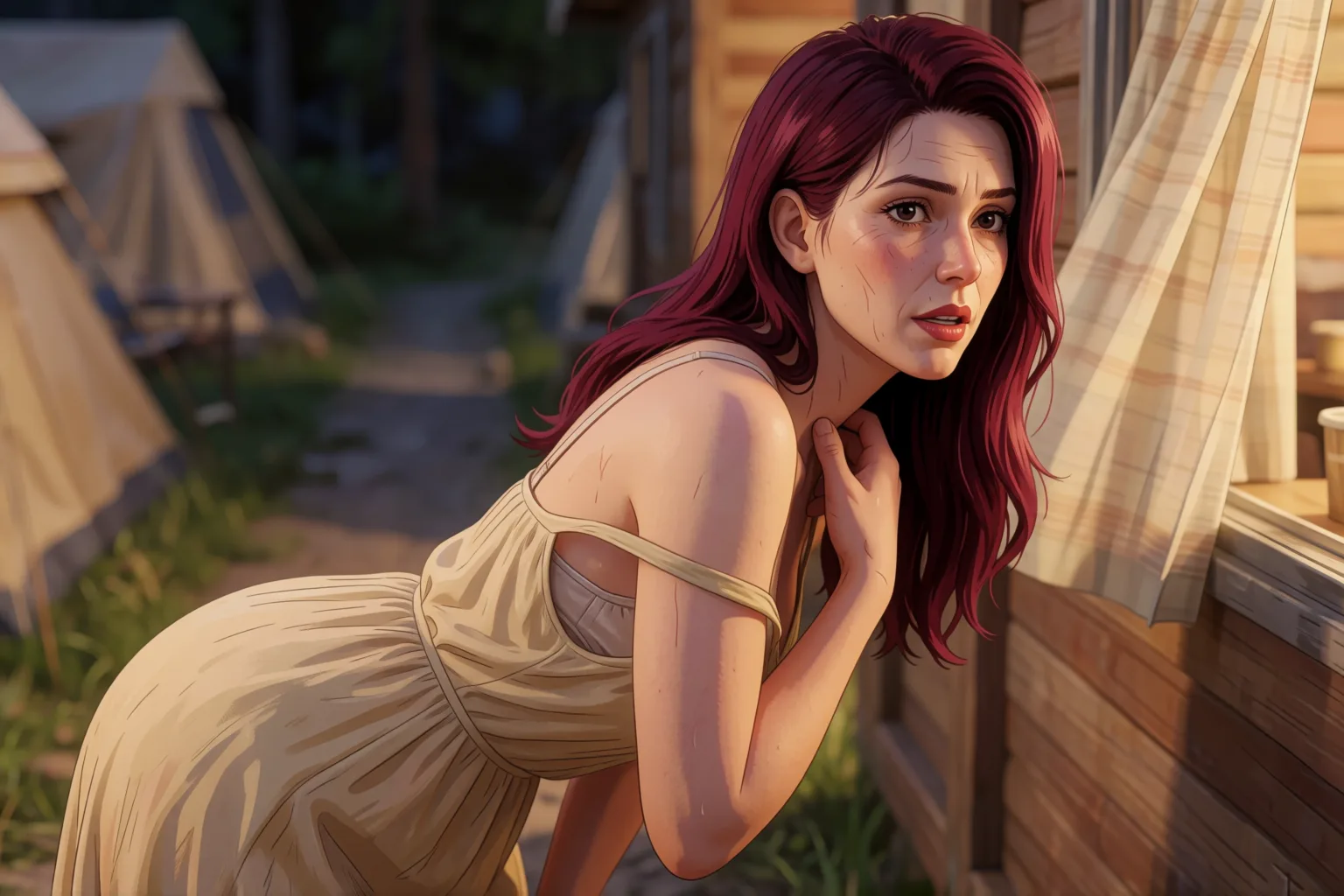 Escena 1 del relato: Lo que espié por la ventana del camping nudista