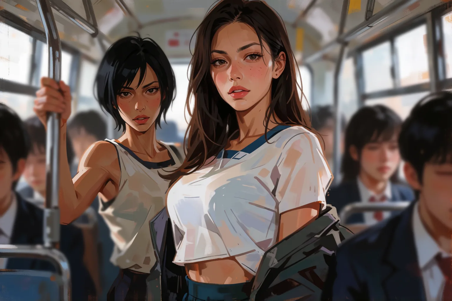 Escena 2 del relato: Lo que hice con Renata en el fondo del autobús