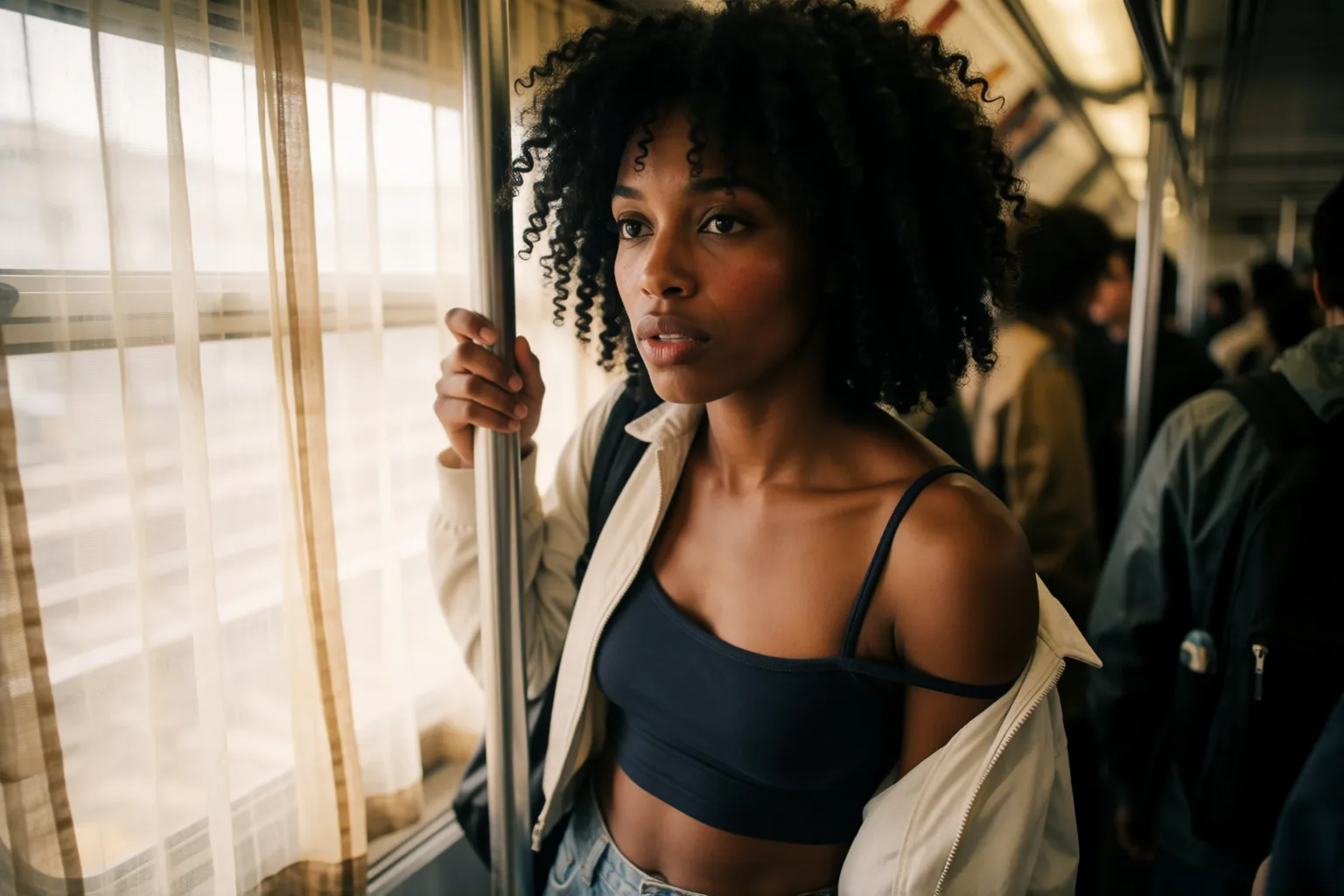 Ilustración del relato erótico: Lo que imaginé en el metro me siguió hasta casa