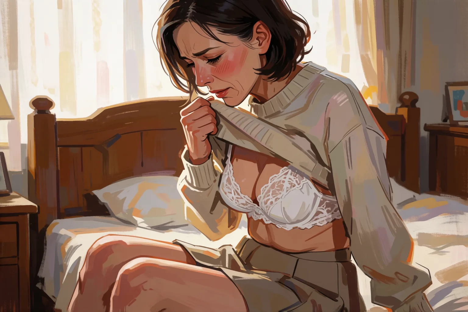 Escena 1 del relato: Lo que la mujer de mi padre me enseñó esa tarde
