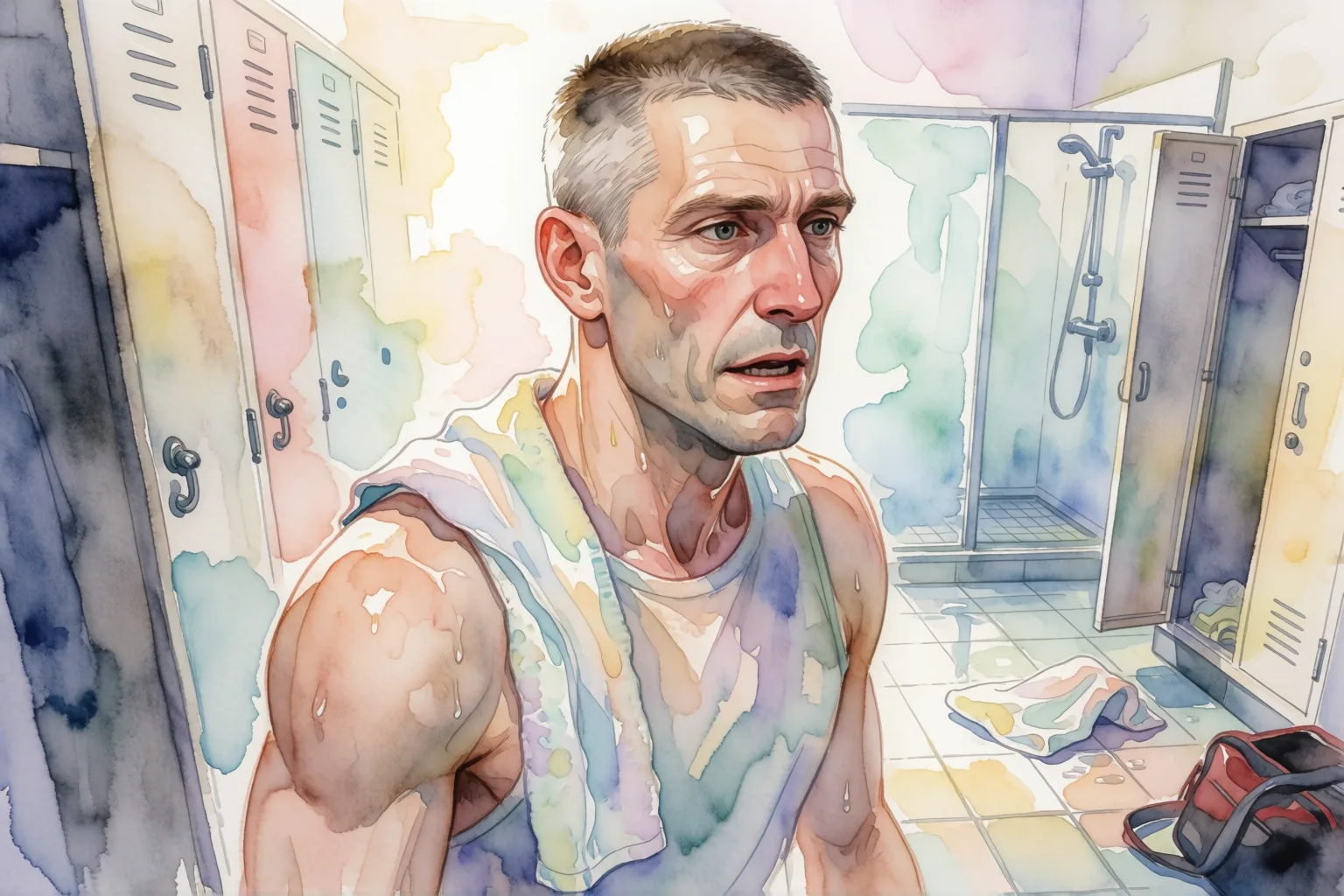 Ilustración del relato erótico: Lo que las limpiadoras vieron en el vestuario