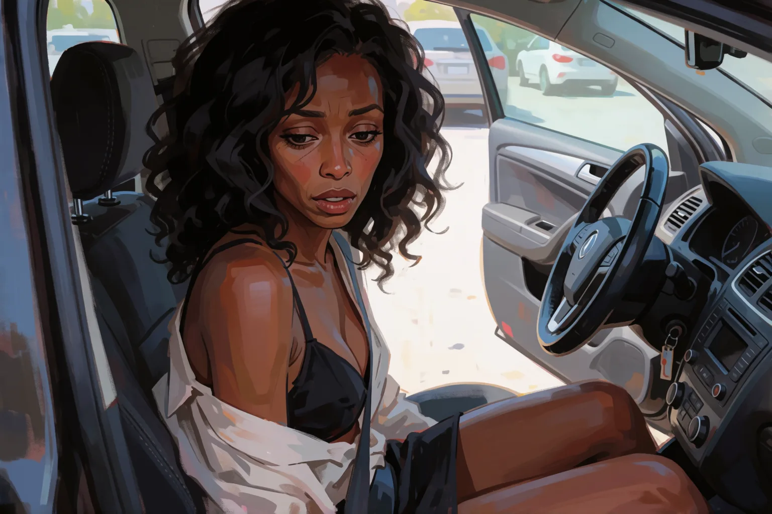 Scene 1 of the story: What Happened to Me with a Stranger in the Parking Lot