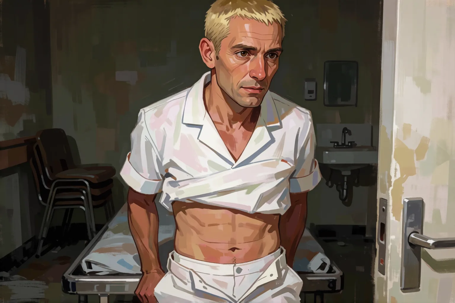 Erotic story illustration: What Happened with the Nurse in That Empty Room
