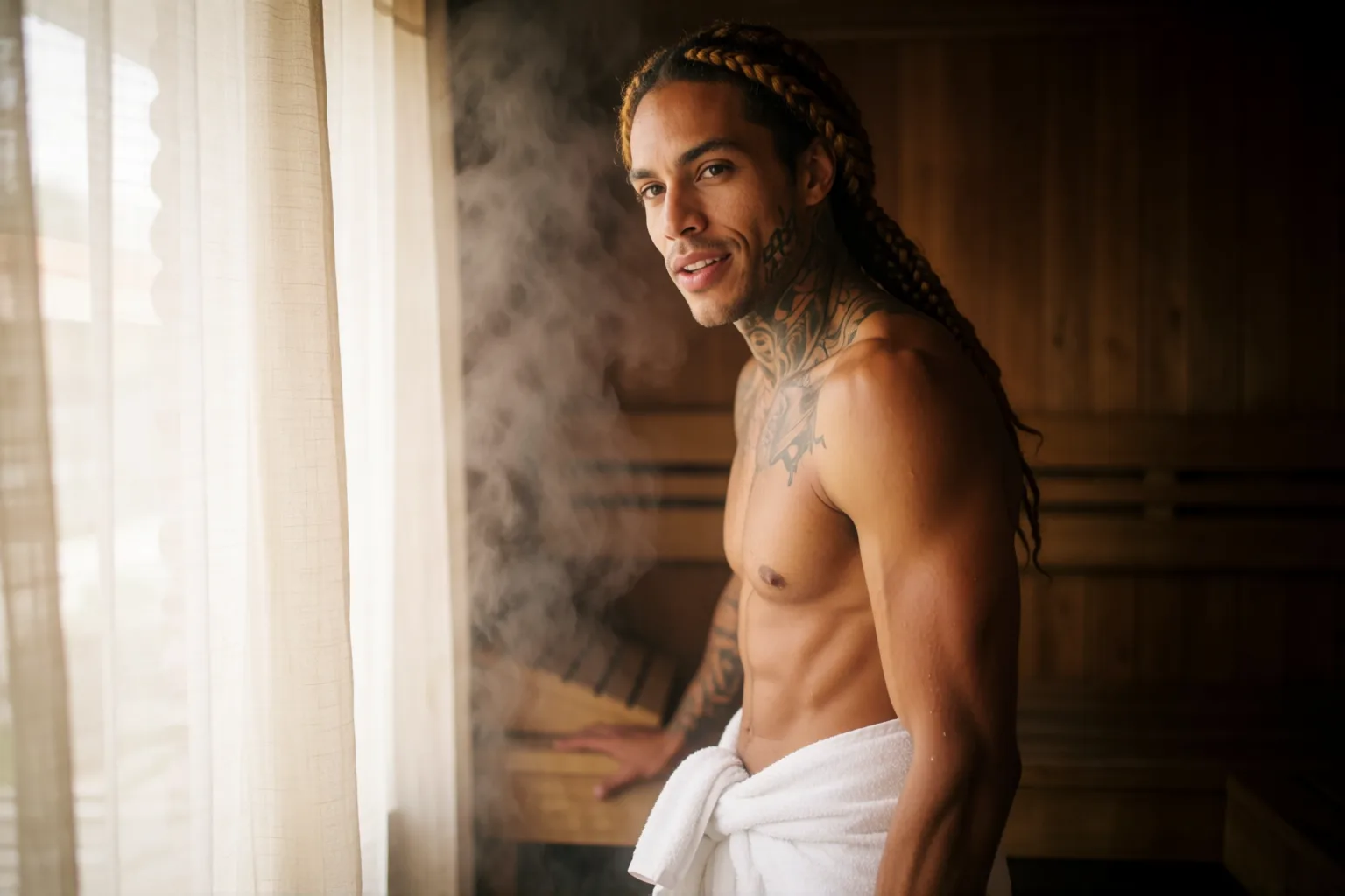 Erotic story illustration: What Happened in the Sauna with My Berlin Lover