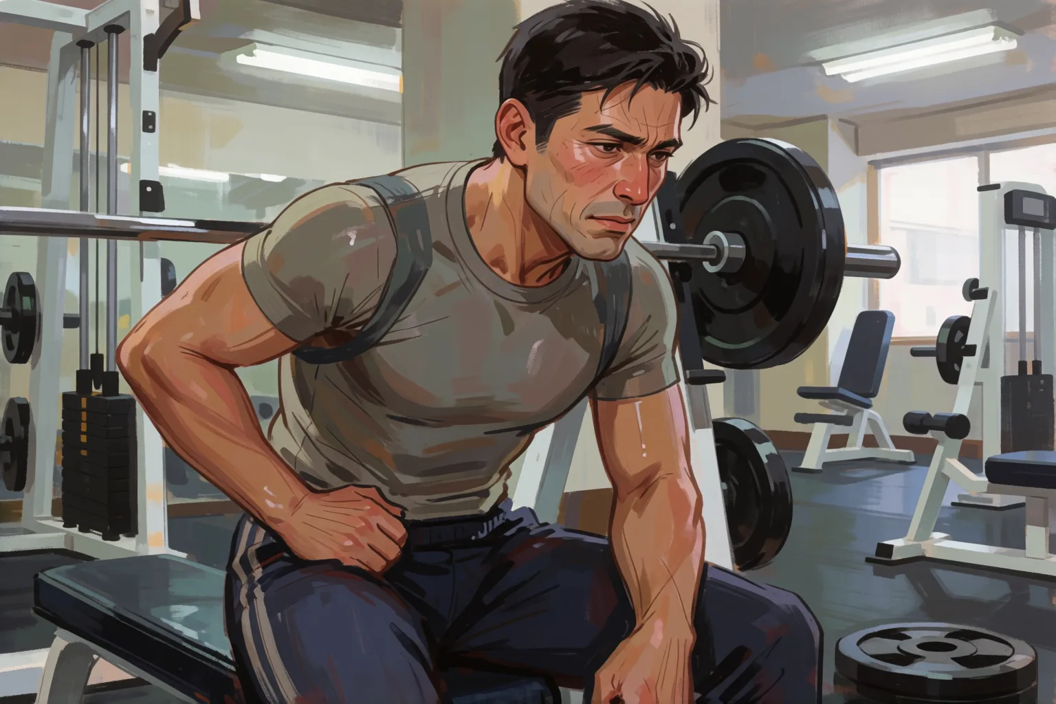 Erotic story illustration: What Happened in the Locker Room with the New Trainer