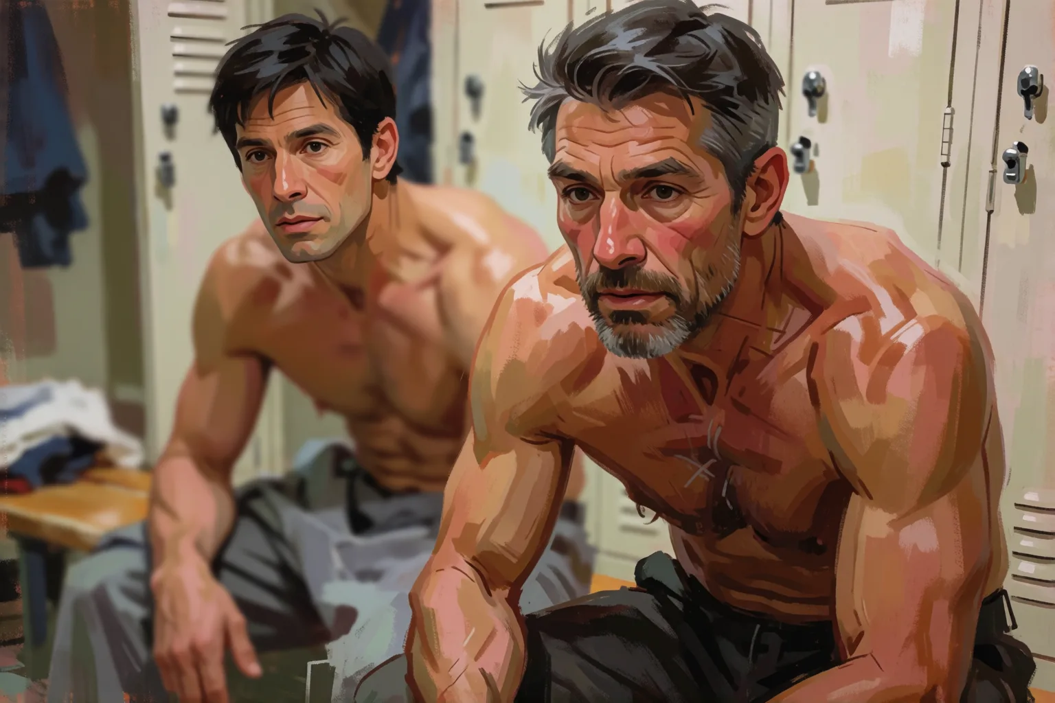 Scene 2 of the story: What Happened in the Locker Room with the New Trainer