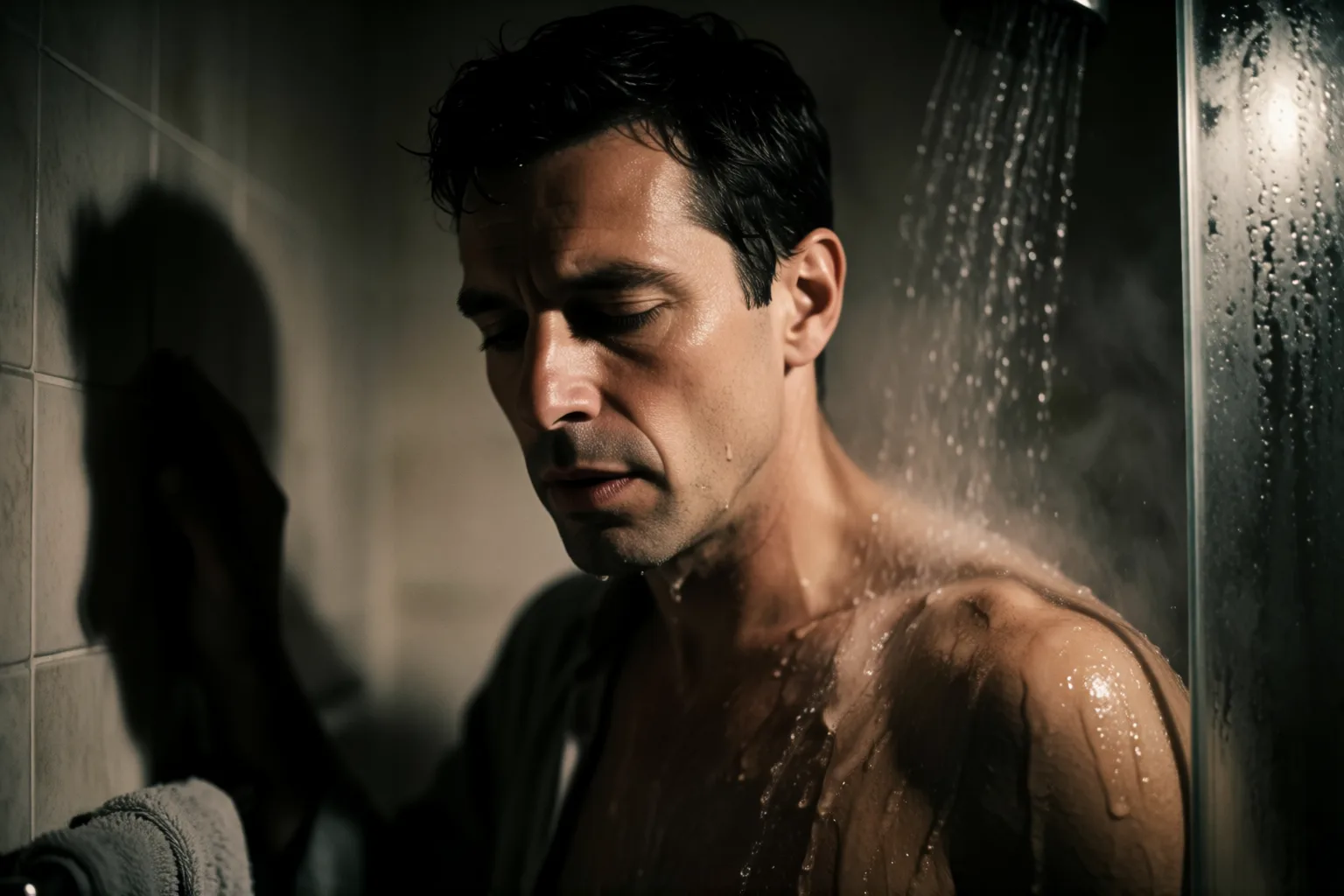 Erotic story illustration: What Happened in the Shower on the Morning of the Farewell