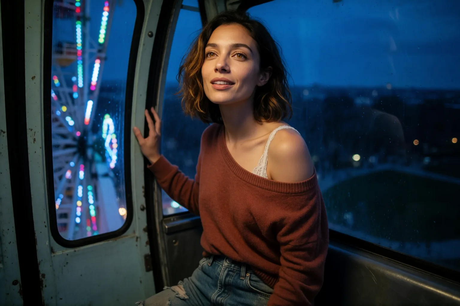 Erotic story illustration: What Happened on the Ferris Wheel with My Cousin That Night