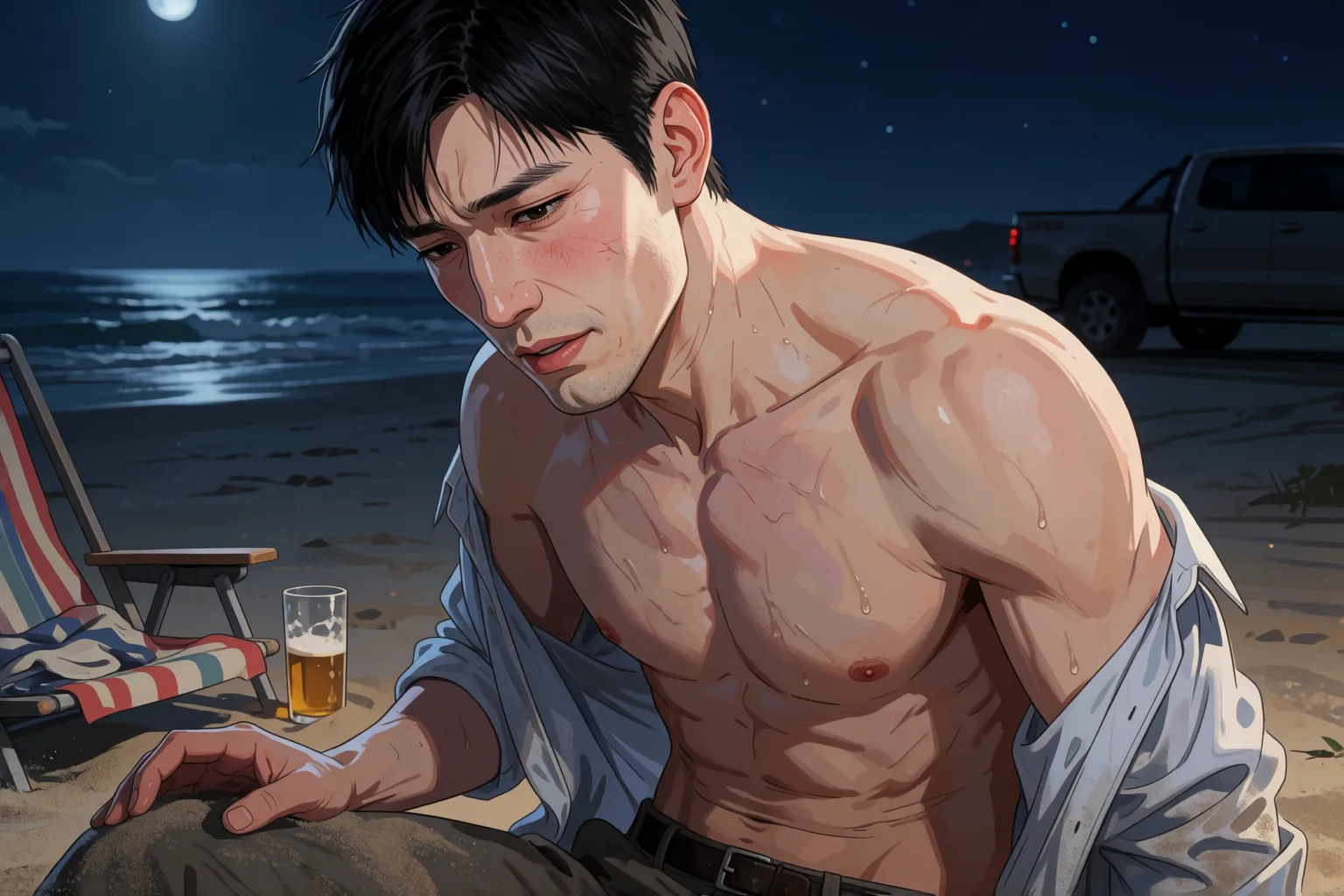 Ilustración del relato erótico: Lo que probé del ex de mi novia esa noche