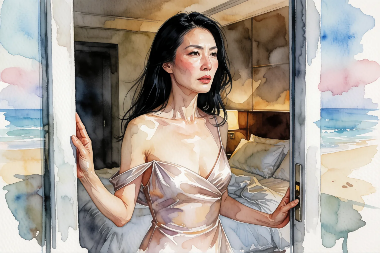 Ilustración del relato erótico: Lo que vi desde el armario de mi madre aquel verano